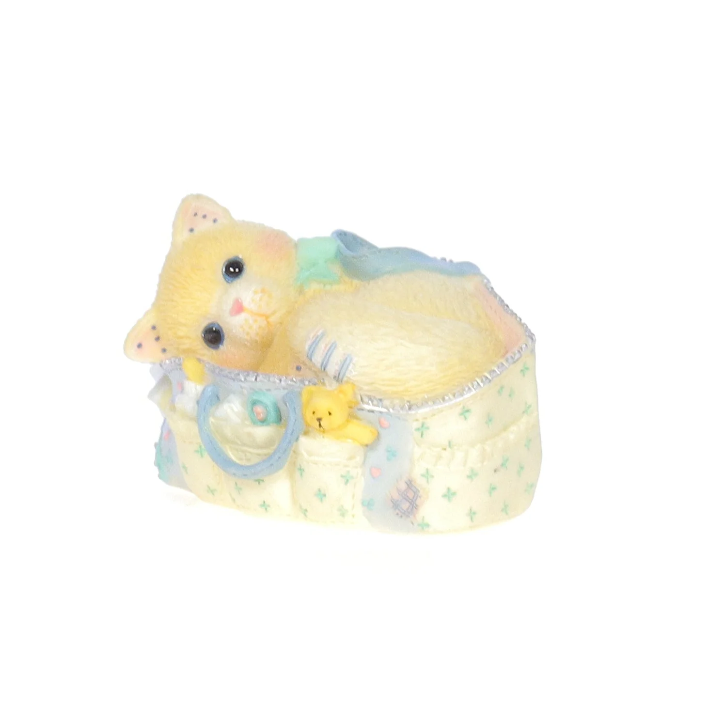 Calico Kittens Vintage 2001 Resin Figurine Welcoming A Whole New Bag Of Tricks - Image 2