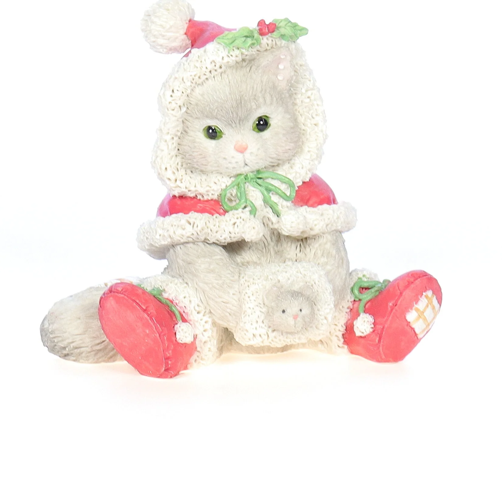 Calico Kittens Vintage 1993 Resin Figurine Wrapped in The Warmth Of Friendship