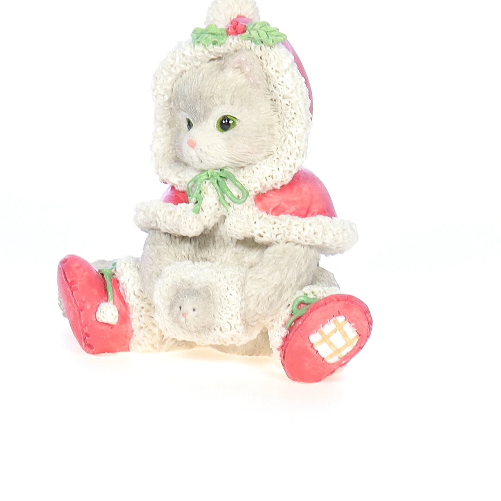 Calico Kittens Vintage 1993 Resin Figurine Wrapped in The Warmth Of Friendship - Image 2