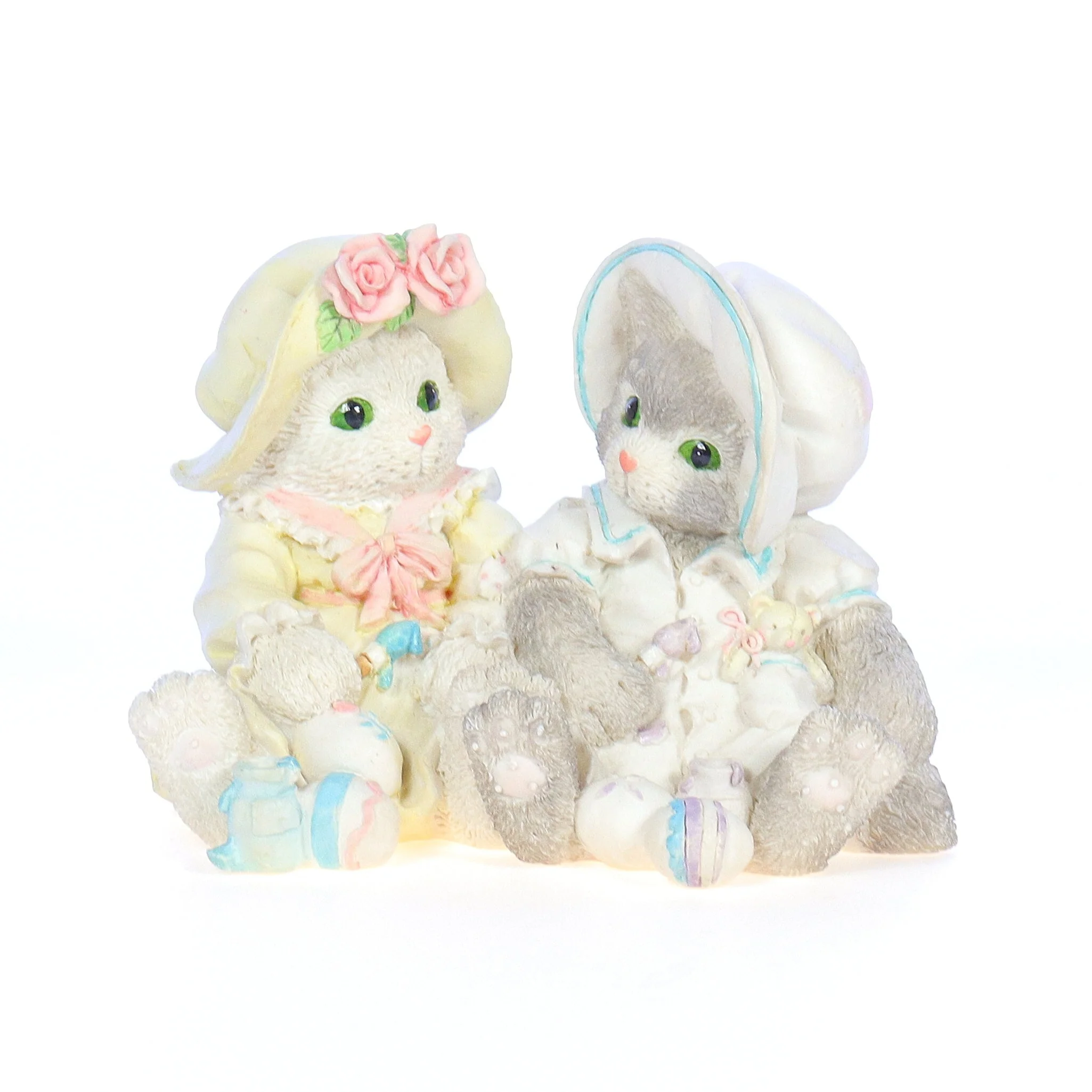 Calico Kittens Vintage 1994 Resin Figurine You Make Life Colorful 102601