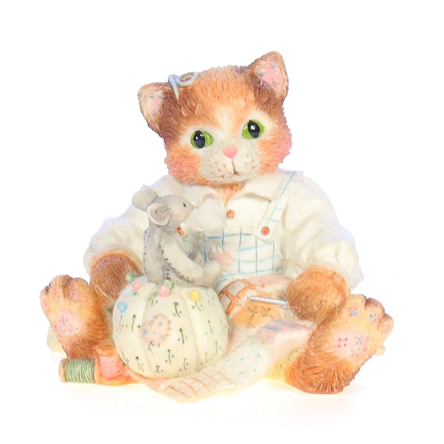Calico Kittens Vintage 1994 Resin Figurine Your Patchwork Charm Shows Through