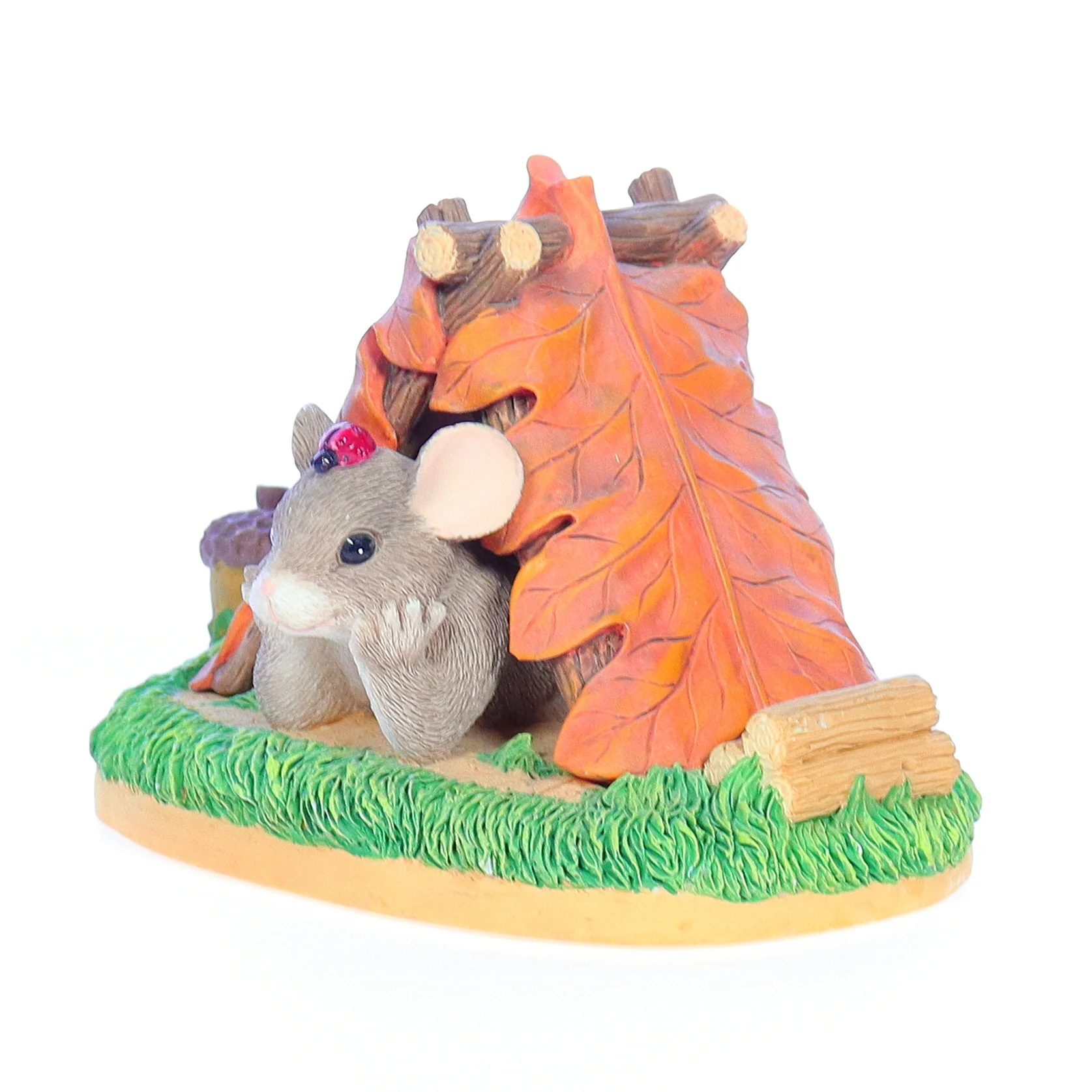 Charming Tails Vintage Resin Fall Figurine 83/703 Camping Out 2.75" - Image 2