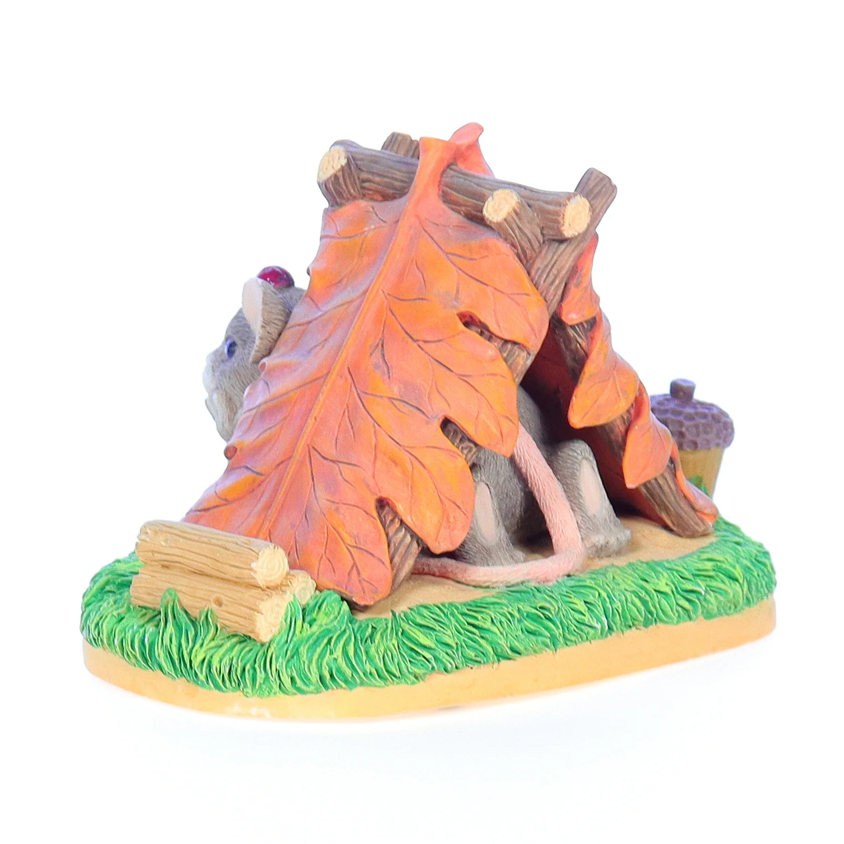 Charming Tails Vintage Resin Fall Figurine 83/703 Camping Out 2.75" - Image 4
