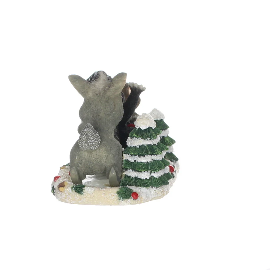 Charming Tails Fitz & Floyd Resin Figurine in Box Christmas 87/103 Skating Party - Image 7