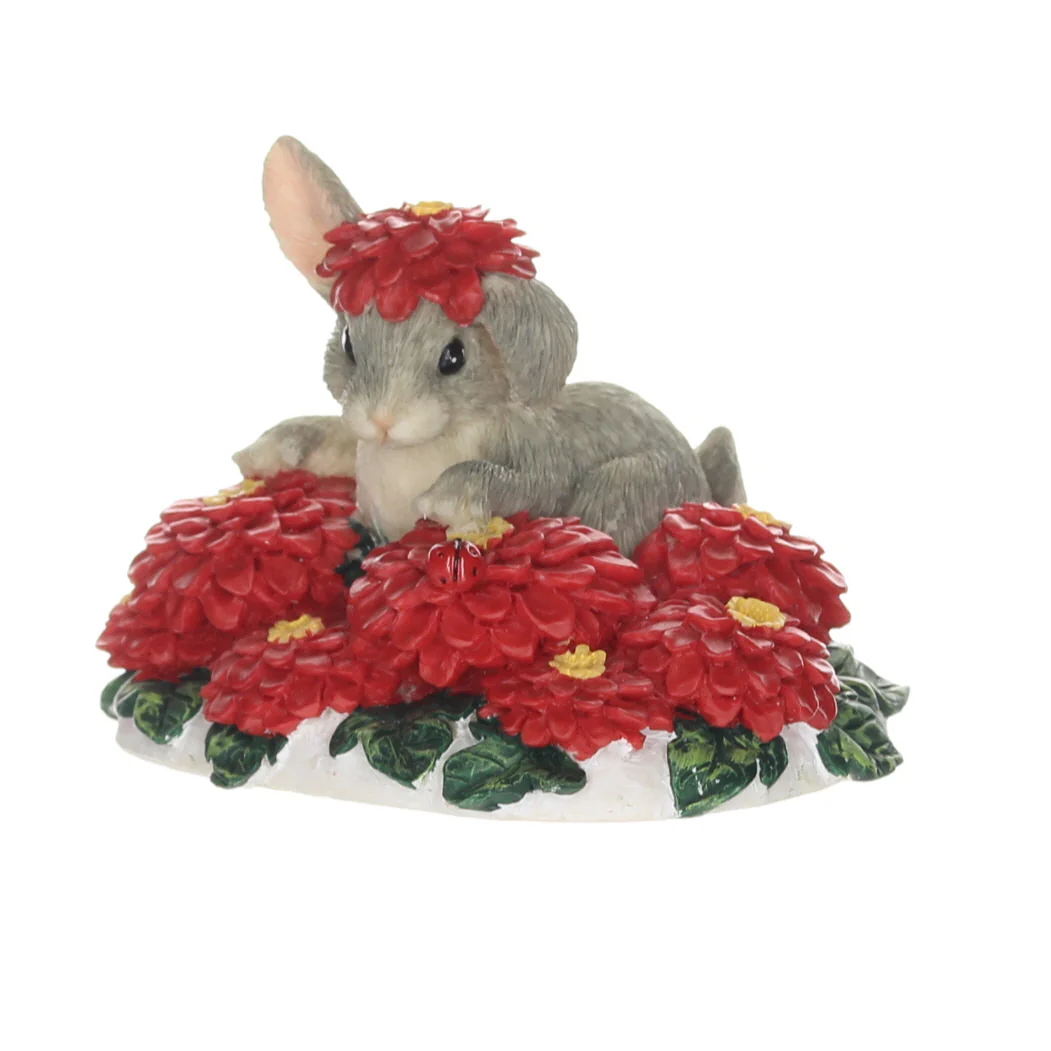 Charming Tails Fitz & Floyd Resin Figurine in Box Christmas 87426 3" - Image 2