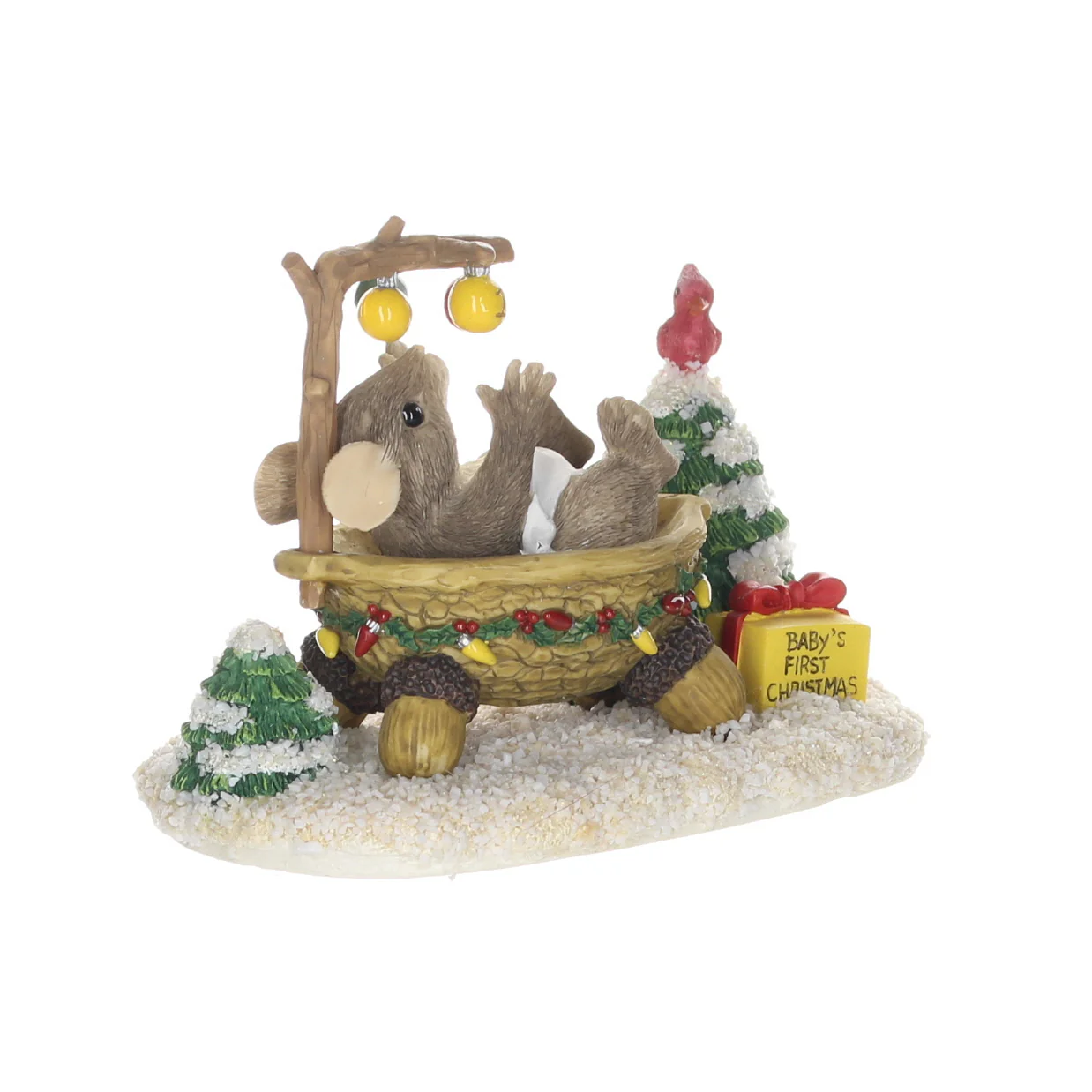 Charming Tails Fitz & Floyd Resin Figurine in Box Christmas 87/705 1997 3" - Image 4