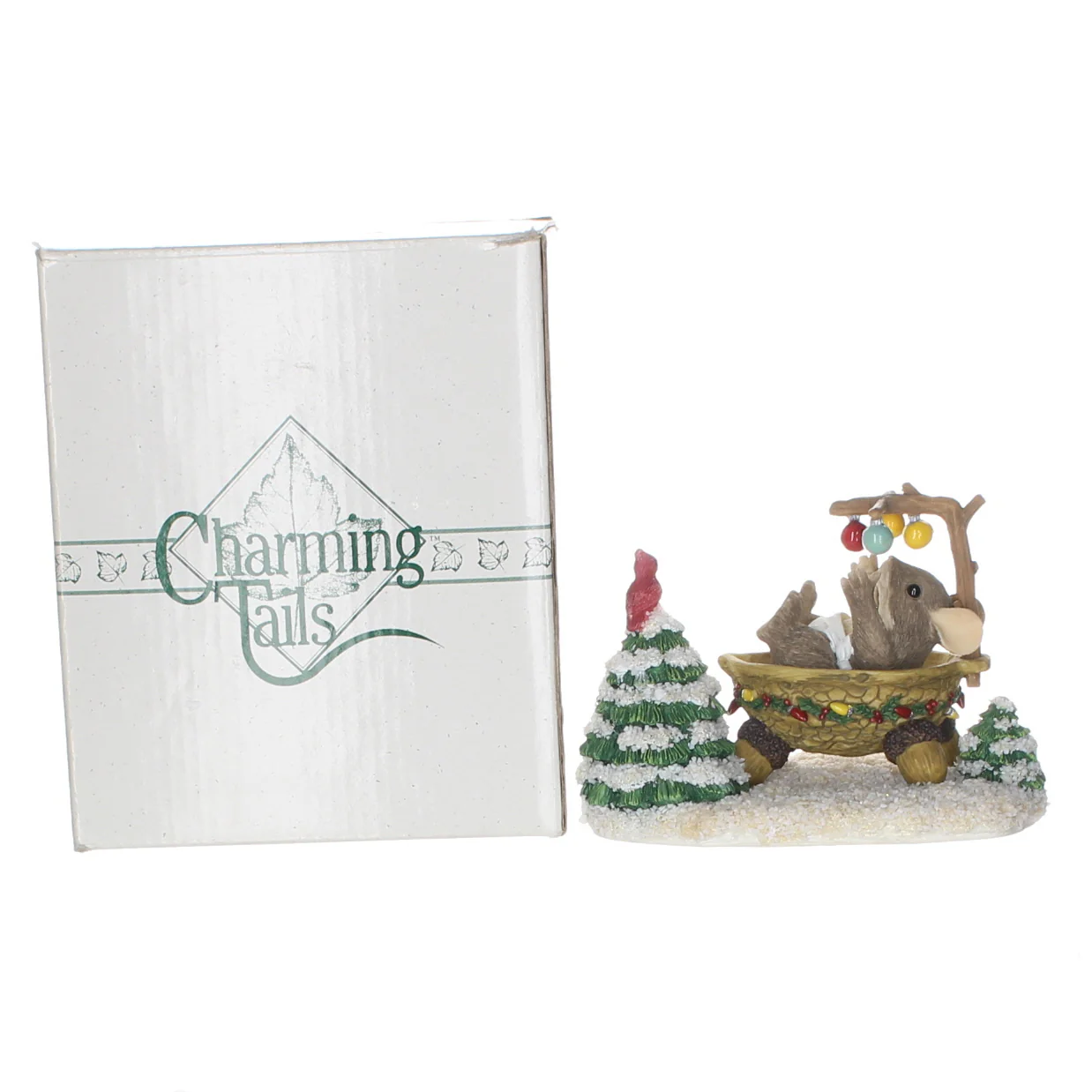 Charming Tails Fitz & Floyd Resin Figurine in Box Christmas 87/705 1997 3" - Image 9