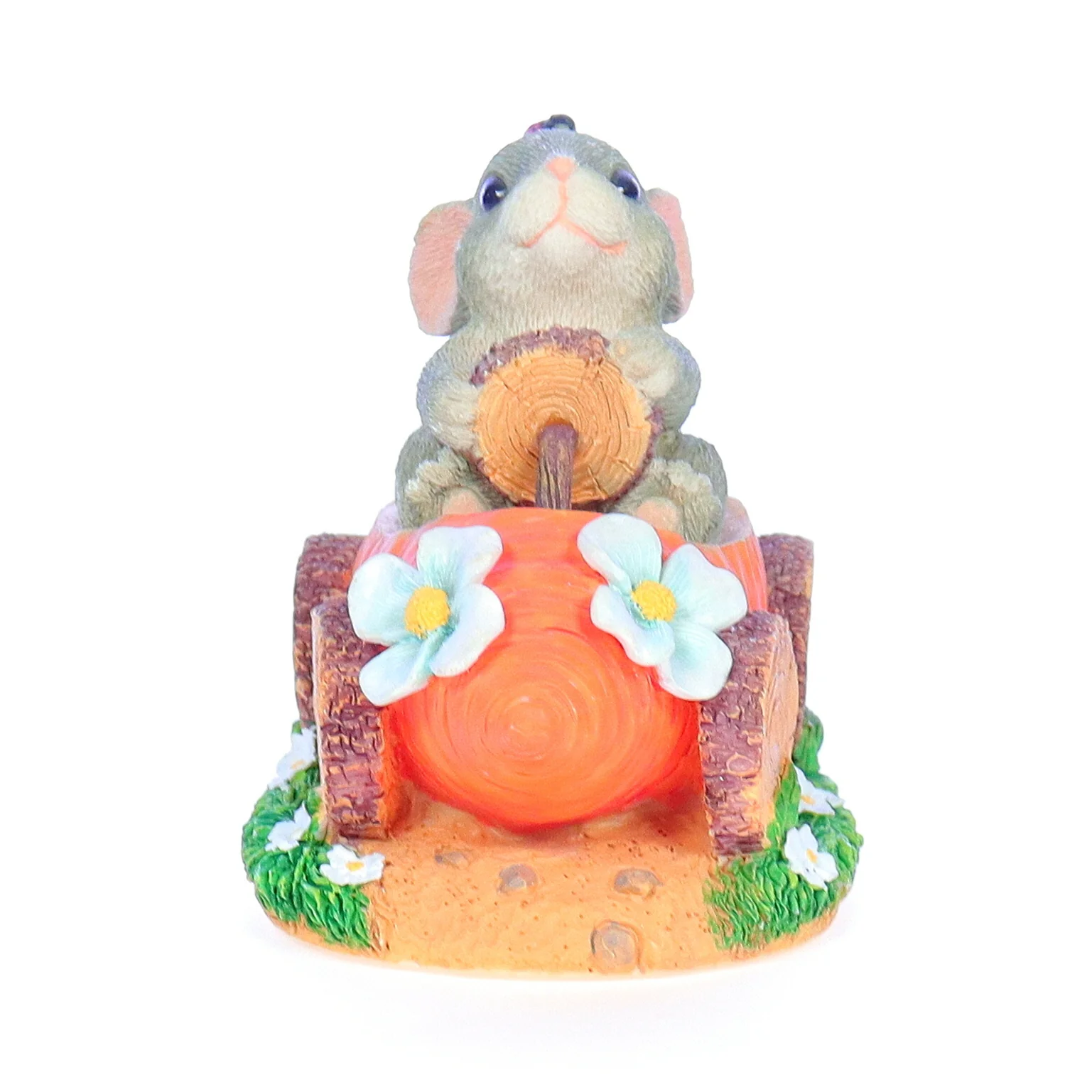 Charming Tails Vintage Resin Easter Figurine 88/703 Motoring Along 3"