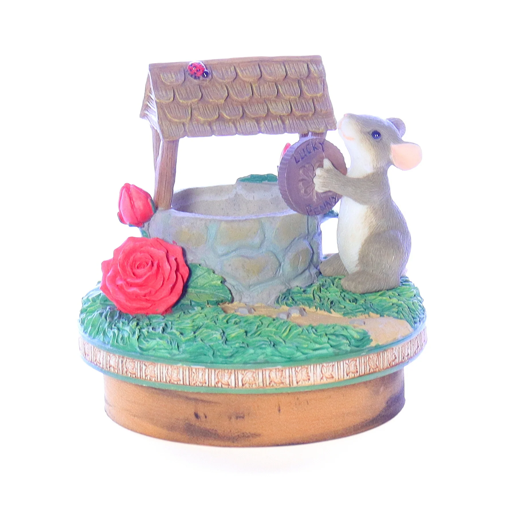 Charming Tails Vintage Resin St. Patrick's Day Candle Topper luckypenny 2001 3.5"