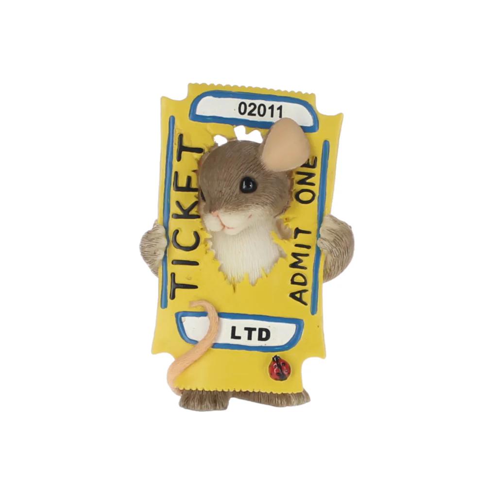 Charming Tails Vintage 2004 Resin Figurine You're The Ticket 82/123