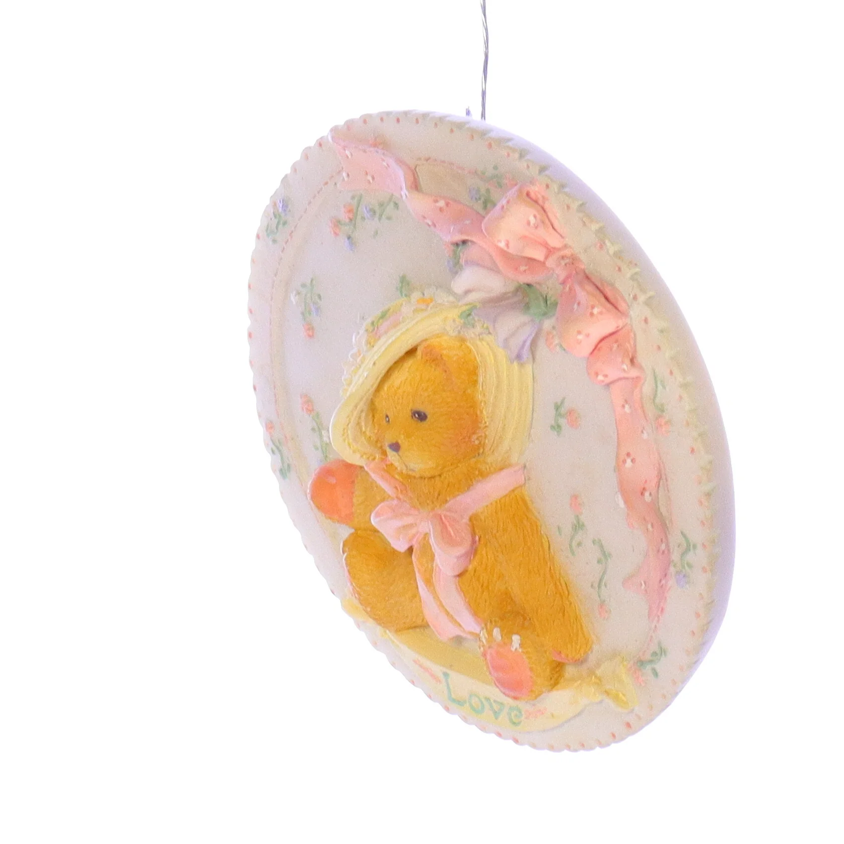 Cherished Teddies Vintage Resin Love Plaque 104140 Love 1994 3.75" - Image 2