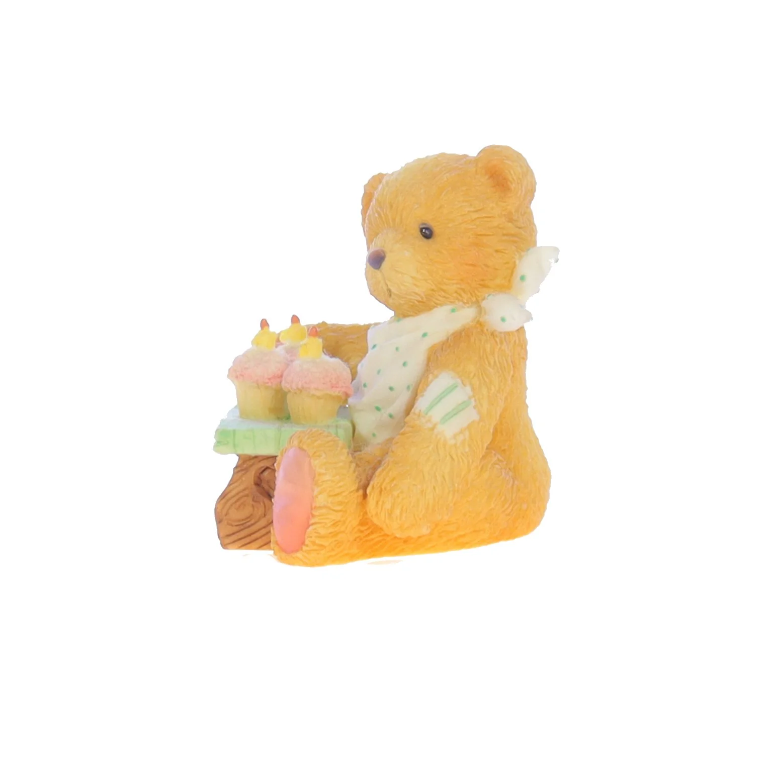 Cherished Teddies Vintage 1992 Resin Figurine Age 3 -"Three Cheers For You" 911313 - Image 2