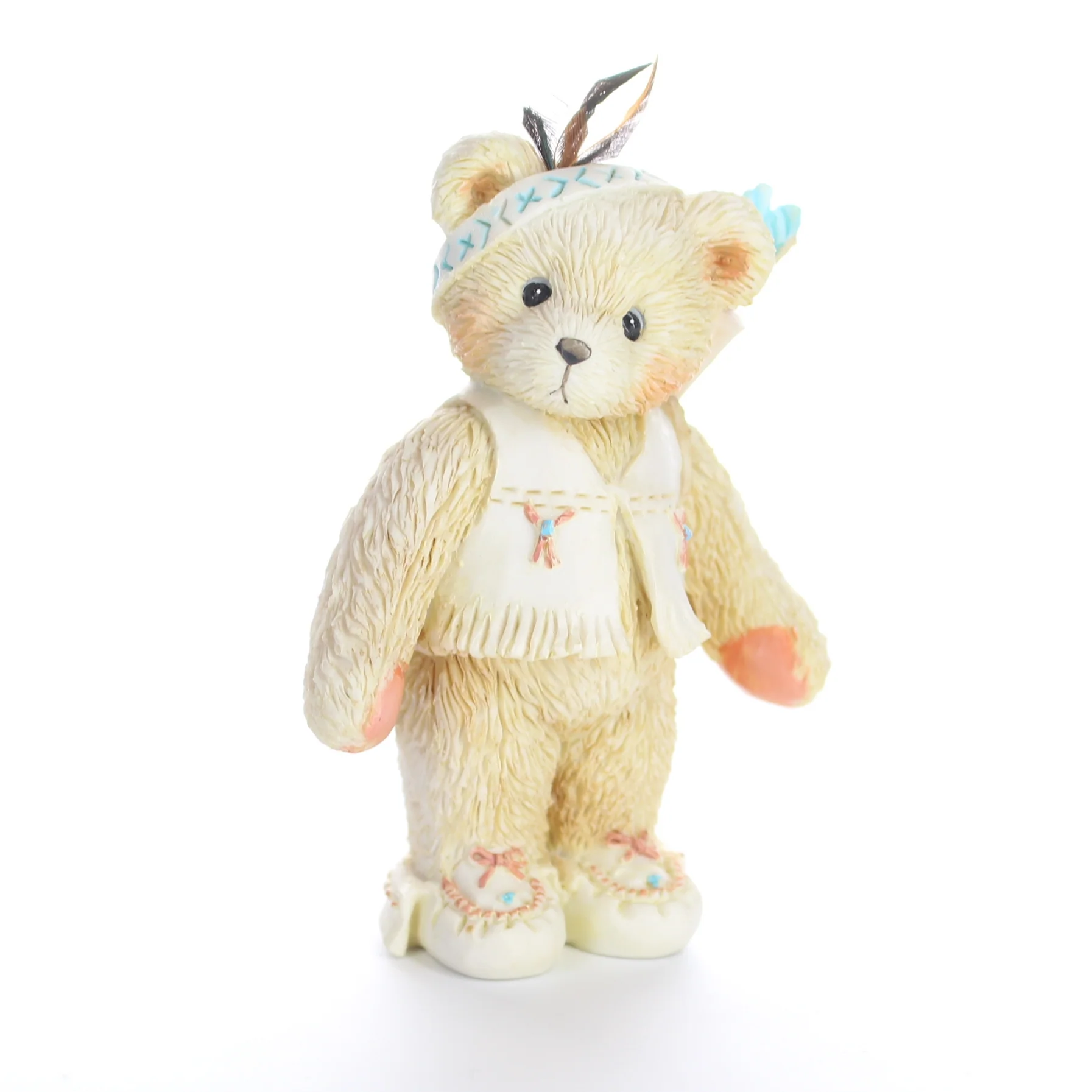 Cherished Teddies Vintage Figurine Wyatt I'm Called Little Running Bear 1994