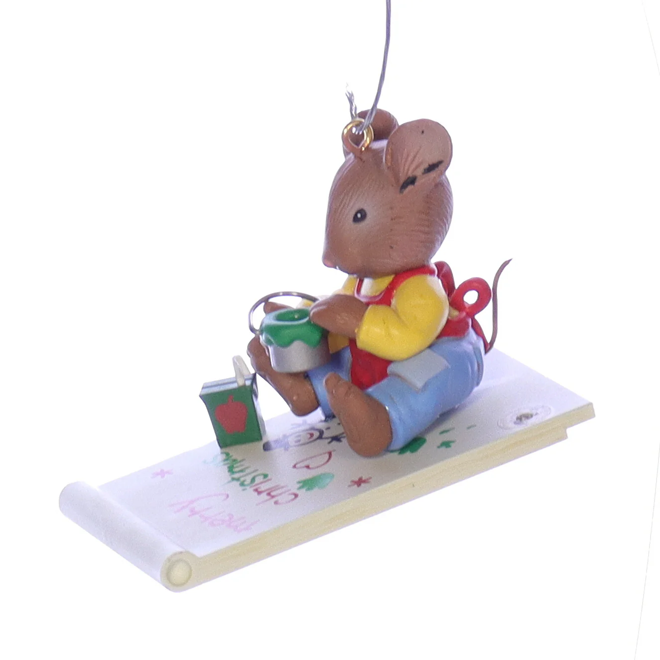 Enesco Treasury of Christmas Ornaments Vintage Artplas Mouse Ornament 595551 2" - Image 4