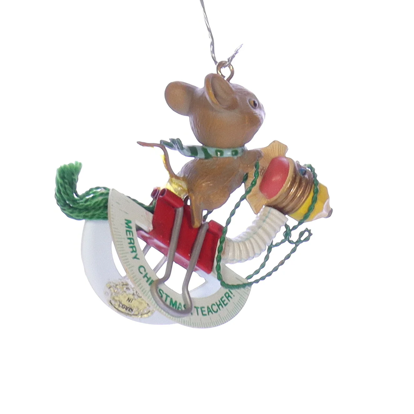 Enesco Treasury of Christmas Ornaments Vintage Artplas Mouse Figurine 830054 2.5" - Image 4