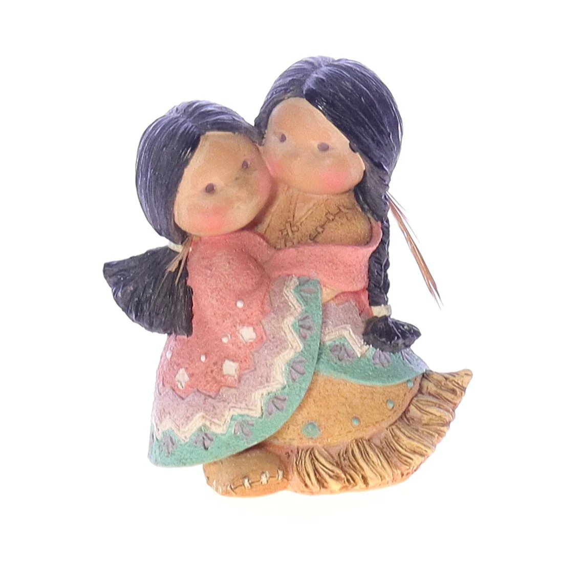 Friends of a Feather Vintage Resin Native American Figurine 115746 1994 3.25"