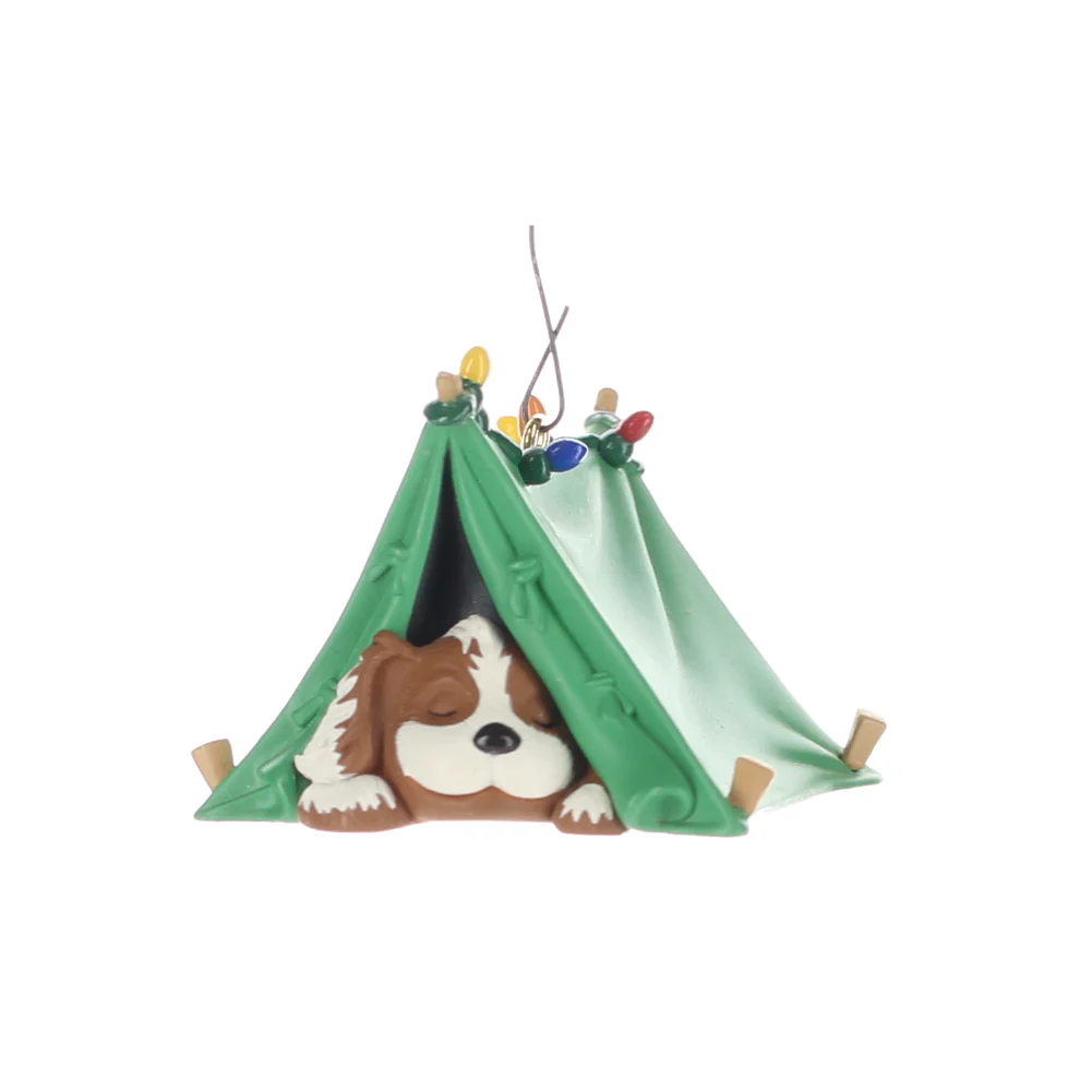 Hallmark Vintage 1996 Resin Figurine Pup-Tenting QX6011 - Image 2
