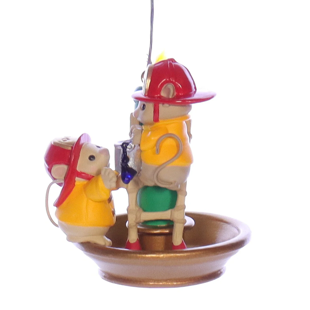 Hallmark Vintage Resin Christmas Ornament ZA309977 Flame Fighting Friends 1999