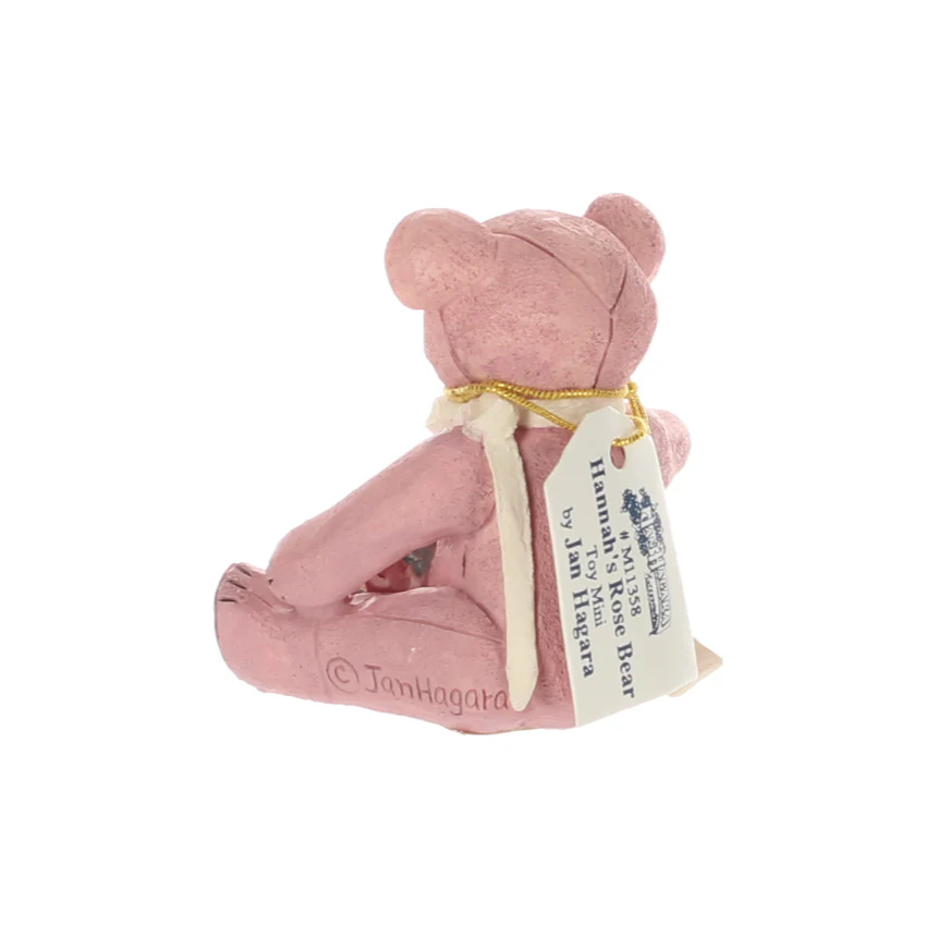 Jan Hagara Vintage  Porcelain Figurine Hannah's Rose Bear M11358 - Image 4