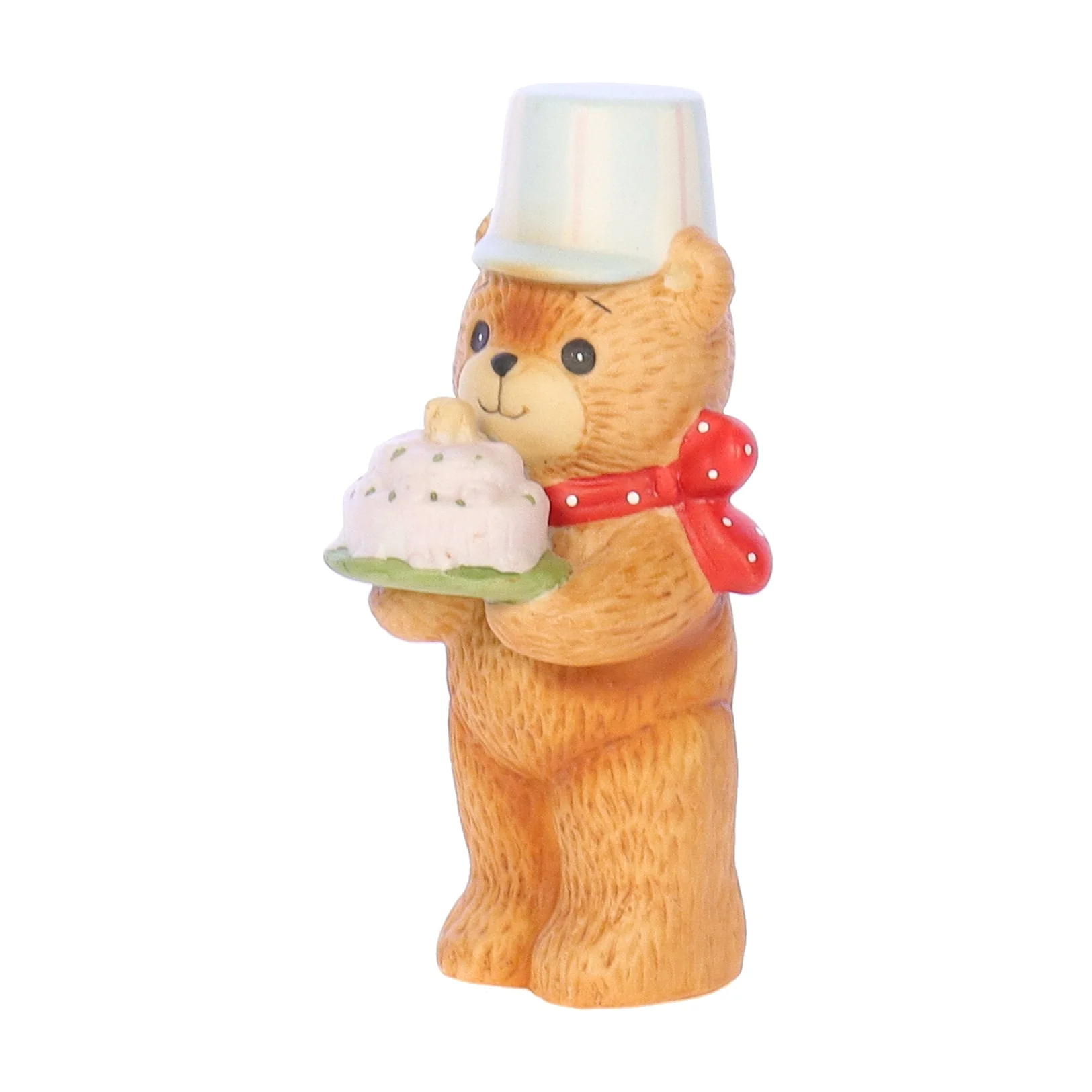 Lucy and Me Vintage 1982 Porcelain Figurine Baker Bear with Birthday Cake - Image 2