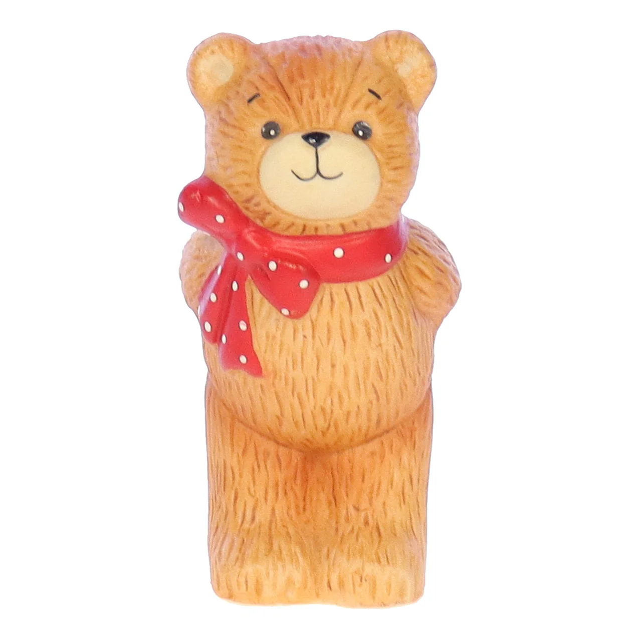 Lucy and Me Vintage 1980 Porcelain Figurine Bear with Christmas Present