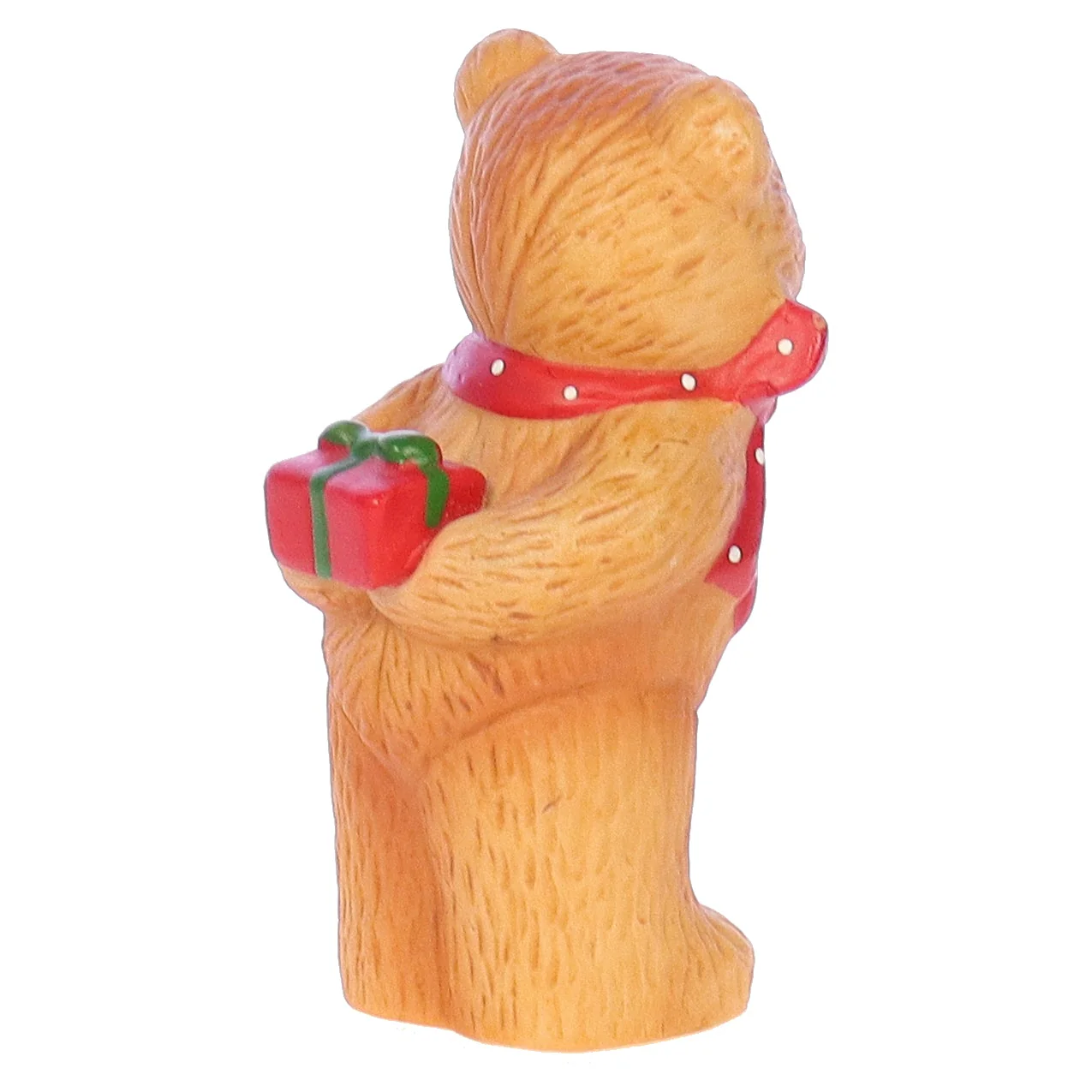 Lucy and Me Vintage 1980 Porcelain Figurine Bear with Christmas Present - Image 6