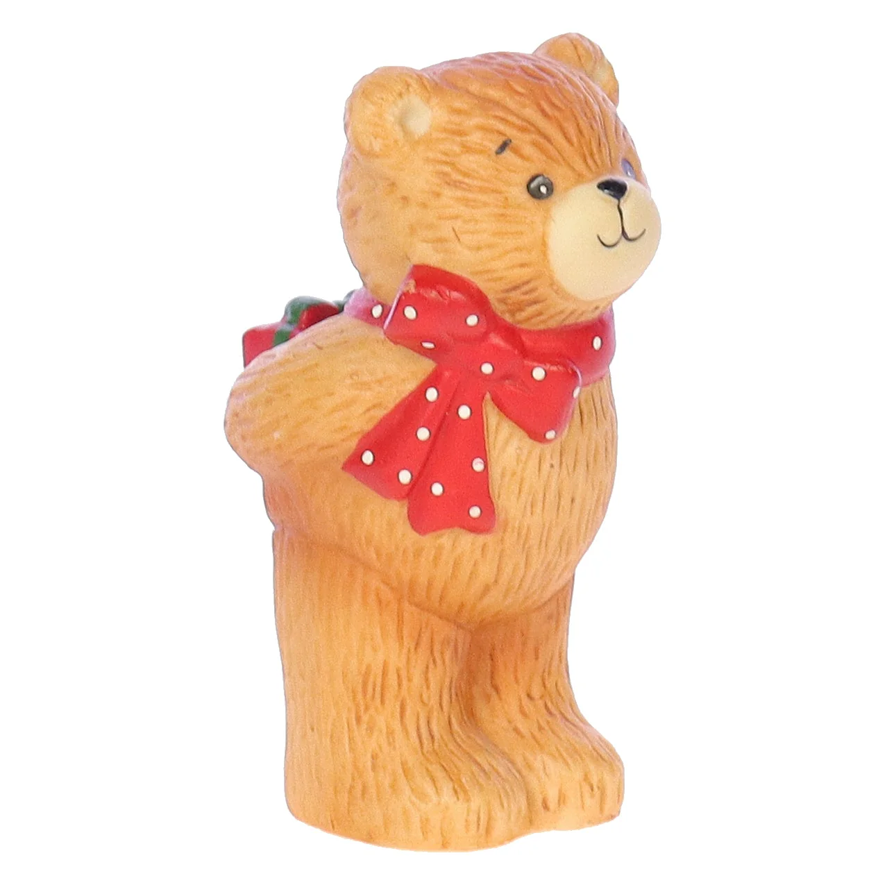 Lucy and Me Vintage 1980 Porcelain Figurine Bear with Christmas Present - Image 8