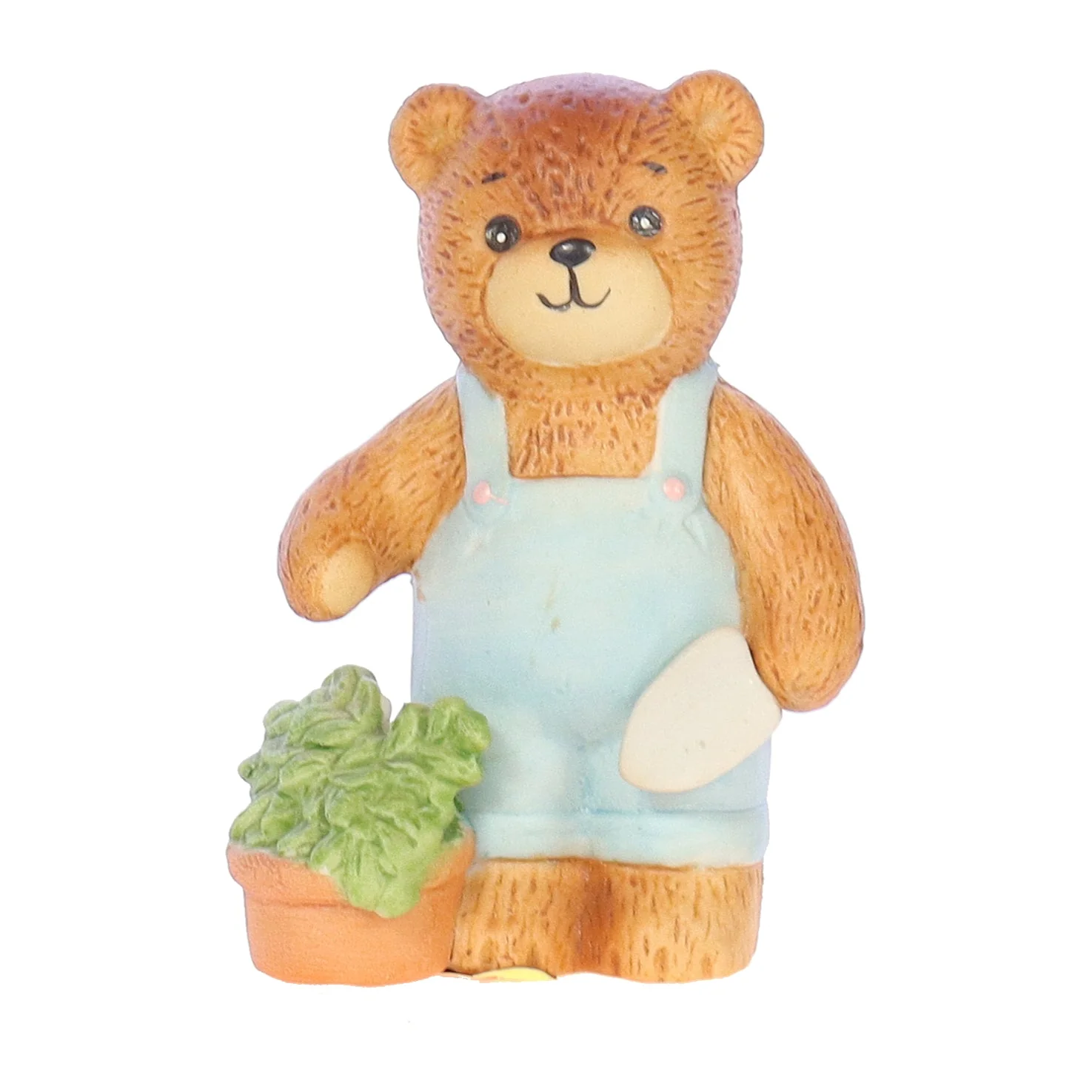 Lucy and Me Vintage 1979 Porcelain Figurine Bear with Gardening Spade