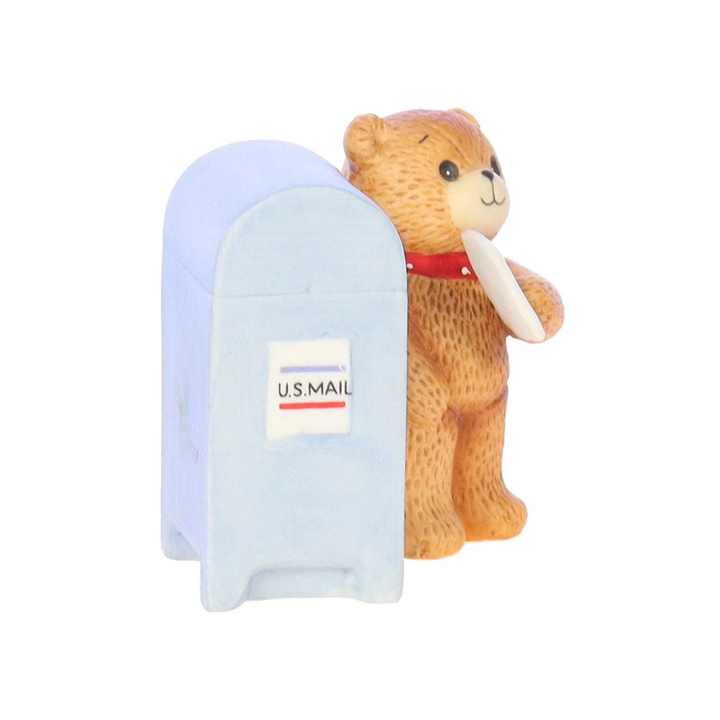 Lucy and Me Vintage 1982 Porcelain Figurine Bear with Mailbox and Letter - Image 8