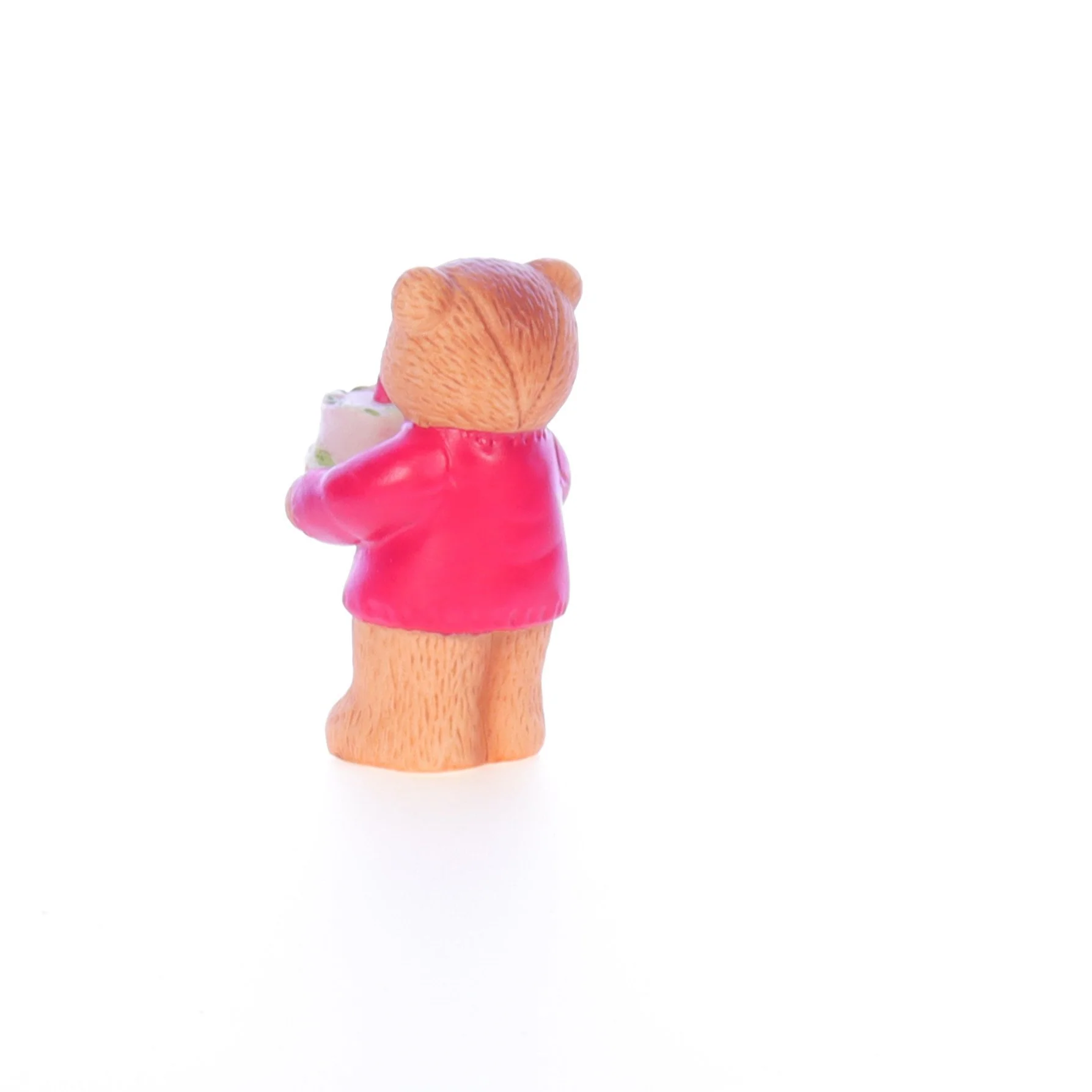 Lucy and Me Vintage 1983 Porcelain Figurine Bear Holding Birthday Cake Age 1 - Image 4