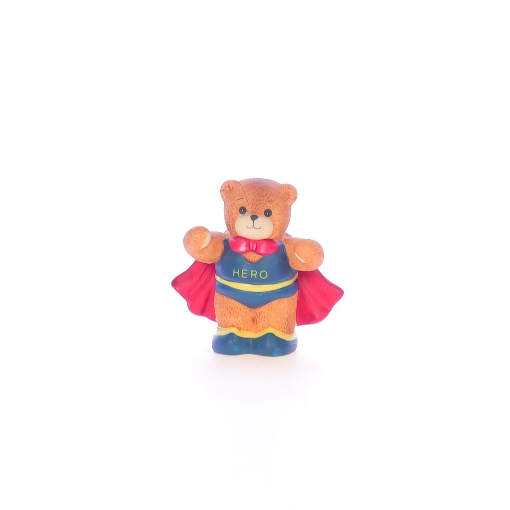 Lucy and Me Vintage 1990 Porcelain Figurine Bear in Super Hero Costume