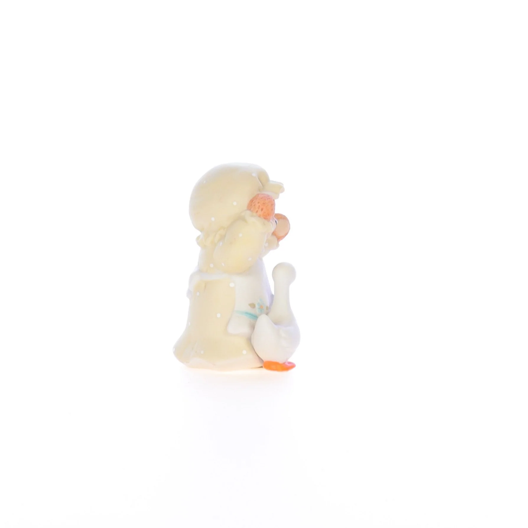 Lucy and Me Vintage 1986 Porcelain Figurine Bear with Bonnet and Goose - Image 7
