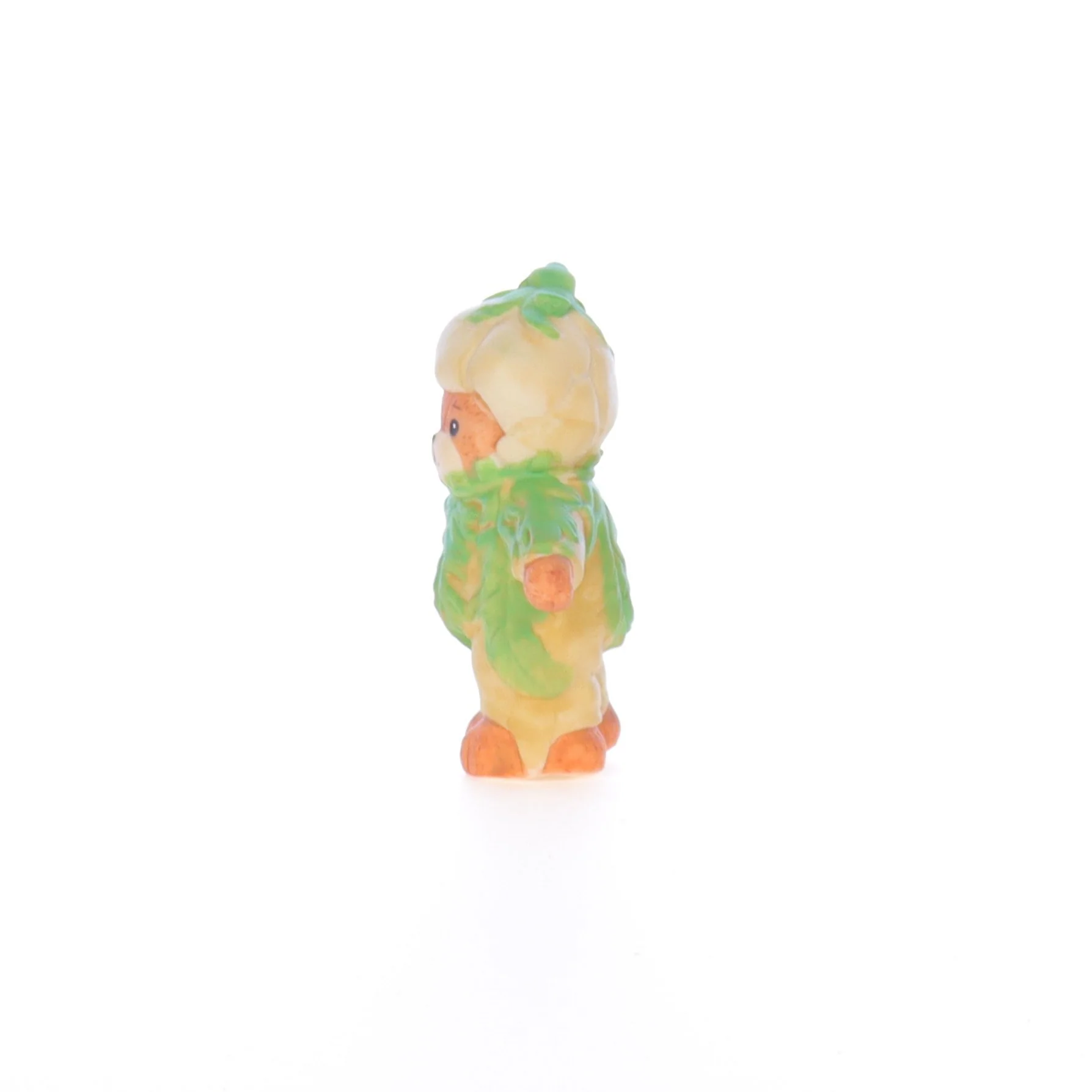 Lucy and Me Vintage 1969 Porcelain Figurine Bear with Green Flower Costume - Image 3