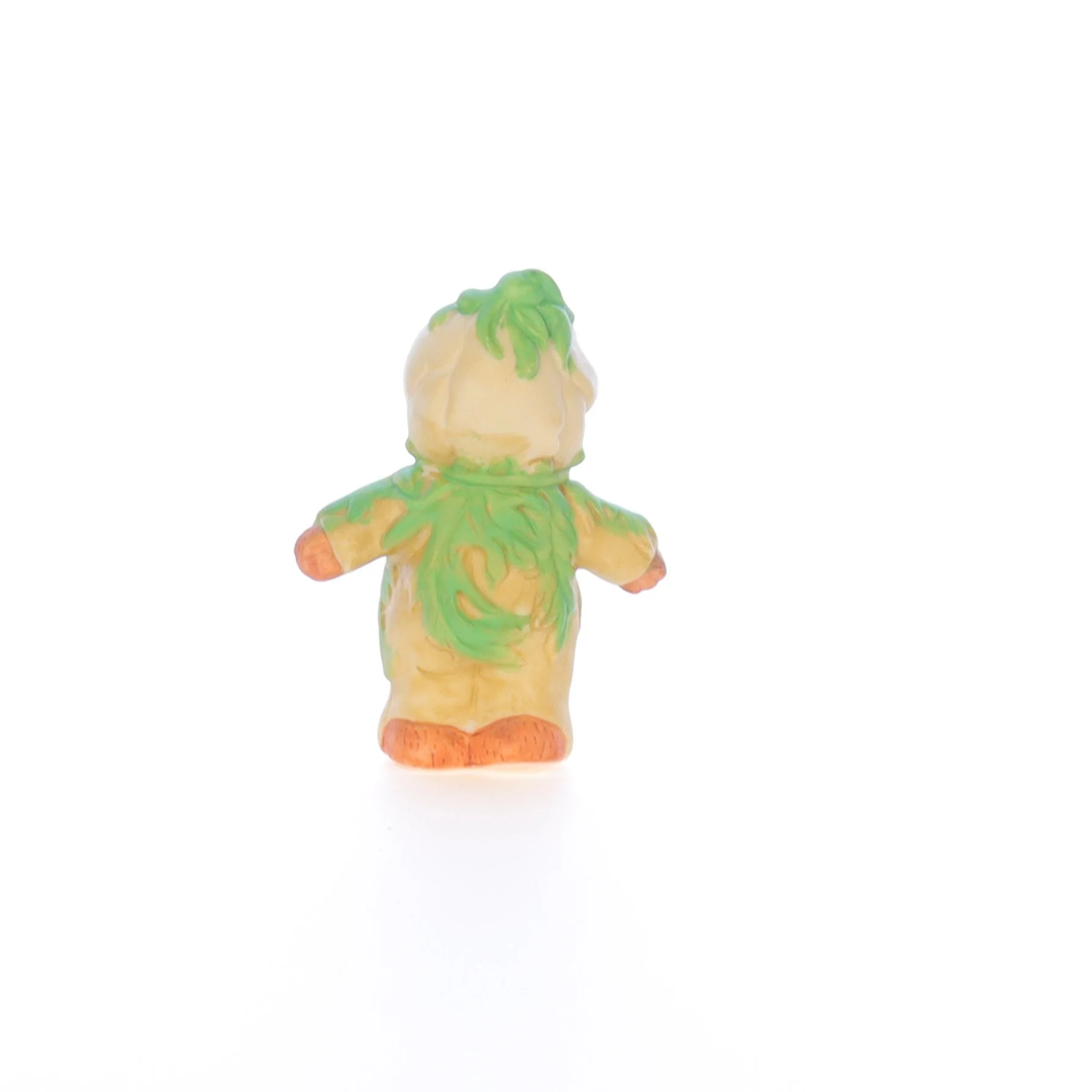 Lucy and Me Vintage 1969 Porcelain Figurine Bear with Green Flower Costume - Image 5