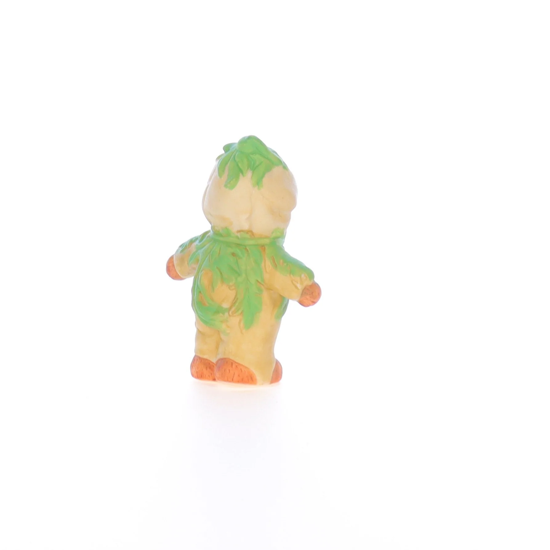 Lucy and Me Vintage 1969 Porcelain Figurine Bear with Green Flower Costume - Image 6