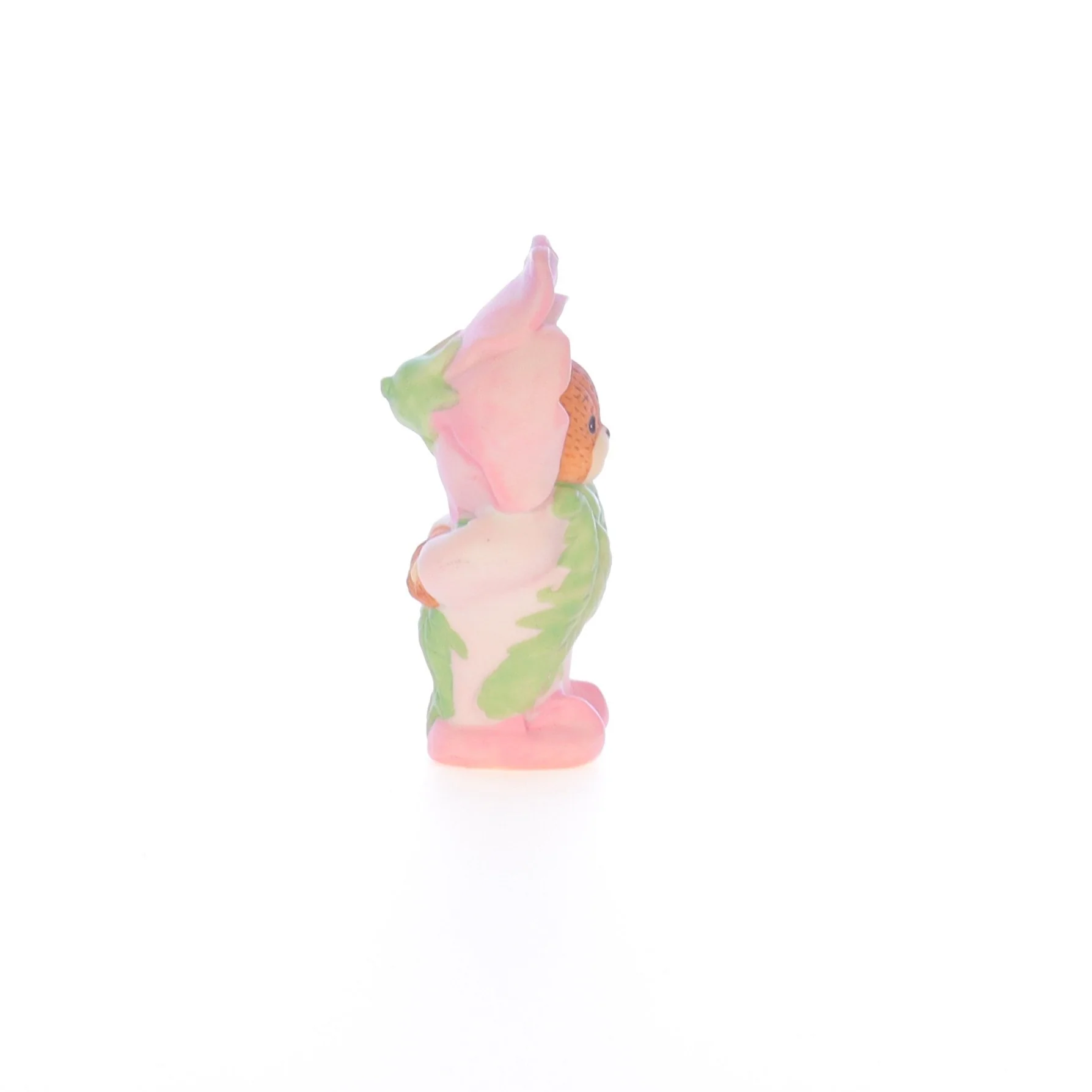 Lucy and Me Vintage 1969 Porcelain Figurine Bear with Pink Flower Costume - Image 7