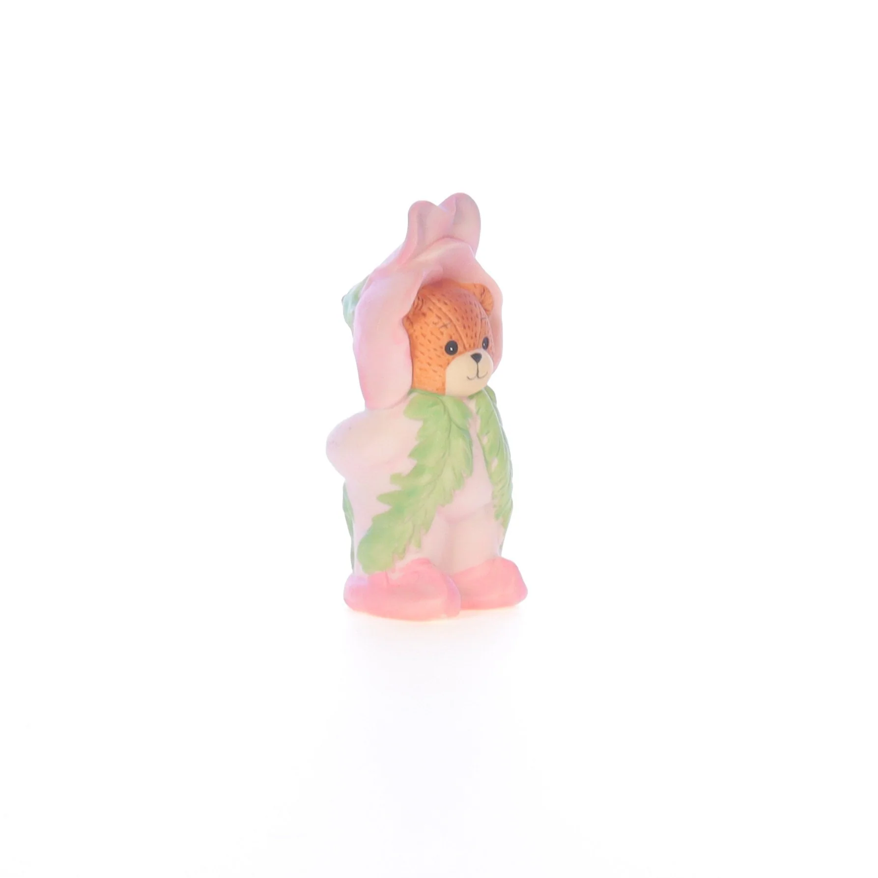 Lucy and Me Vintage 1969 Porcelain Figurine Bear with Pink Flower Costume - Image 8