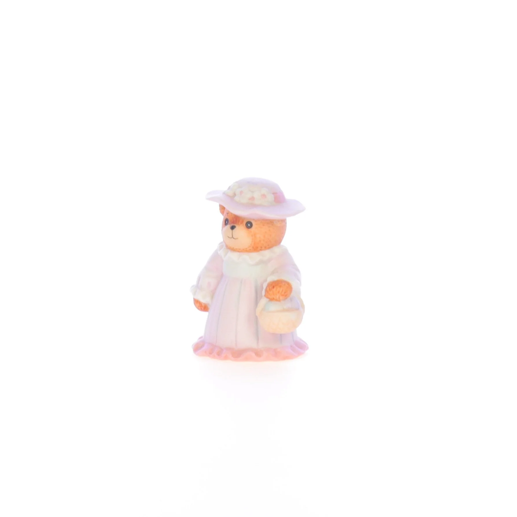 Lucy and Me Vintage 1986 Porcelain Figurine Girl Bear with Easter Egg Bakset - Image 2