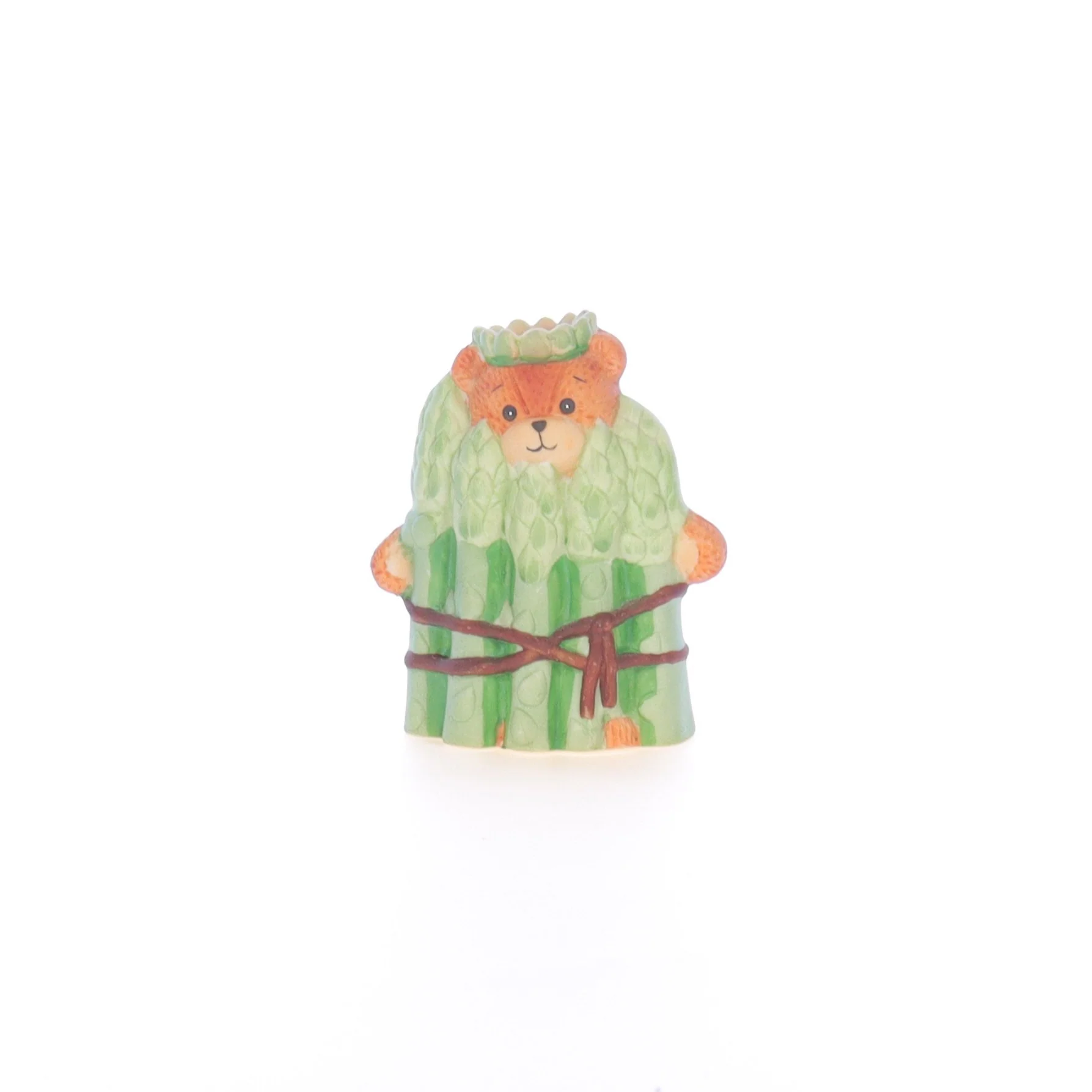 Lucy and Me Vintage 1988 Porcelain Figurine Princess Bear in Asparagus Costume