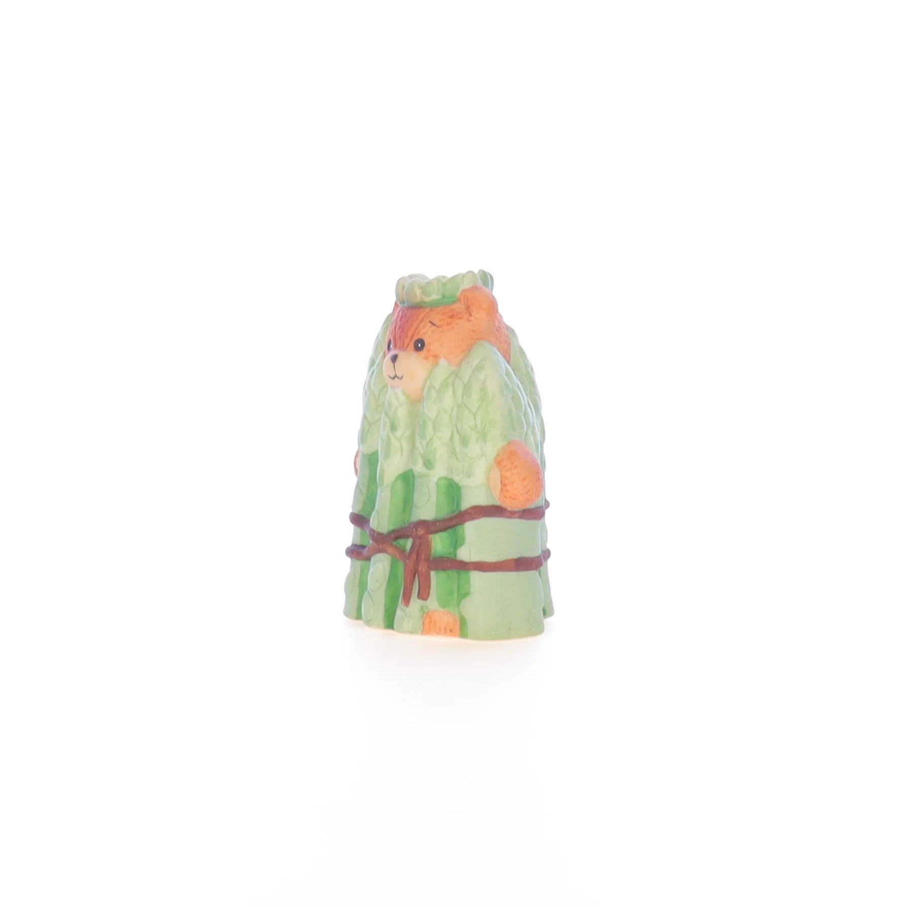 Lucy and Me Vintage 1988 Porcelain Figurine Princess Bear in Asparagus Costume - Image 2