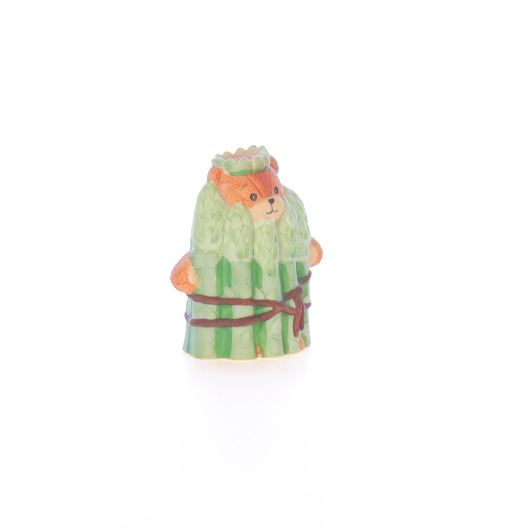 Lucy and Me Vintage 1988 Porcelain Figurine Princess Bear in Asparagus Costume - Image 8