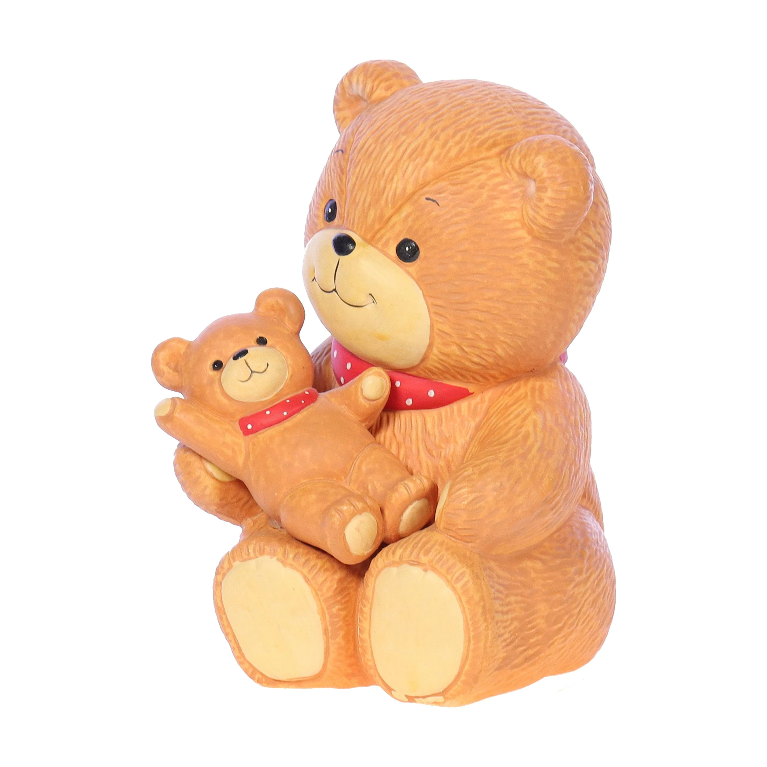 Lucy and Me Vintage 1984 Porcelain Figurine Mommy Bear with Baby Coin Bank - Image 2