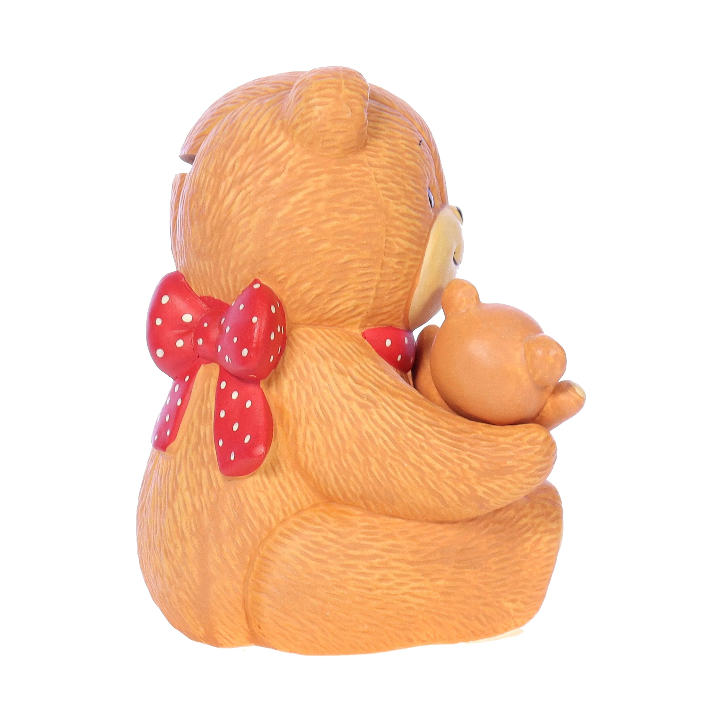 Lucy and Me Vintage 1984 Porcelain Figurine Mommy Bear with Baby Coin Bank - Image 7