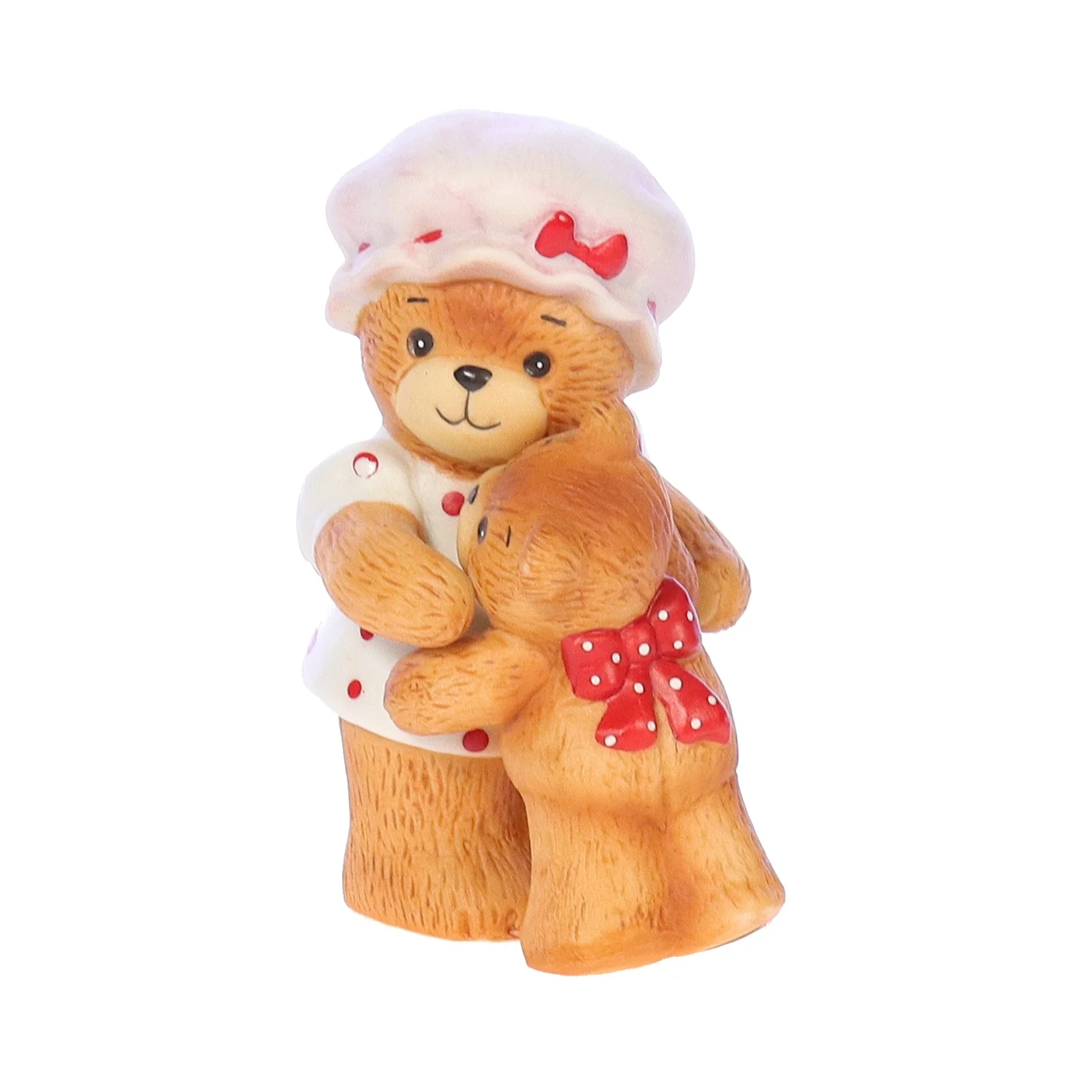 Lucy and Me Vintage 1980 Porcelain Figurine Mother Bear Hugging Baby - Image 2
