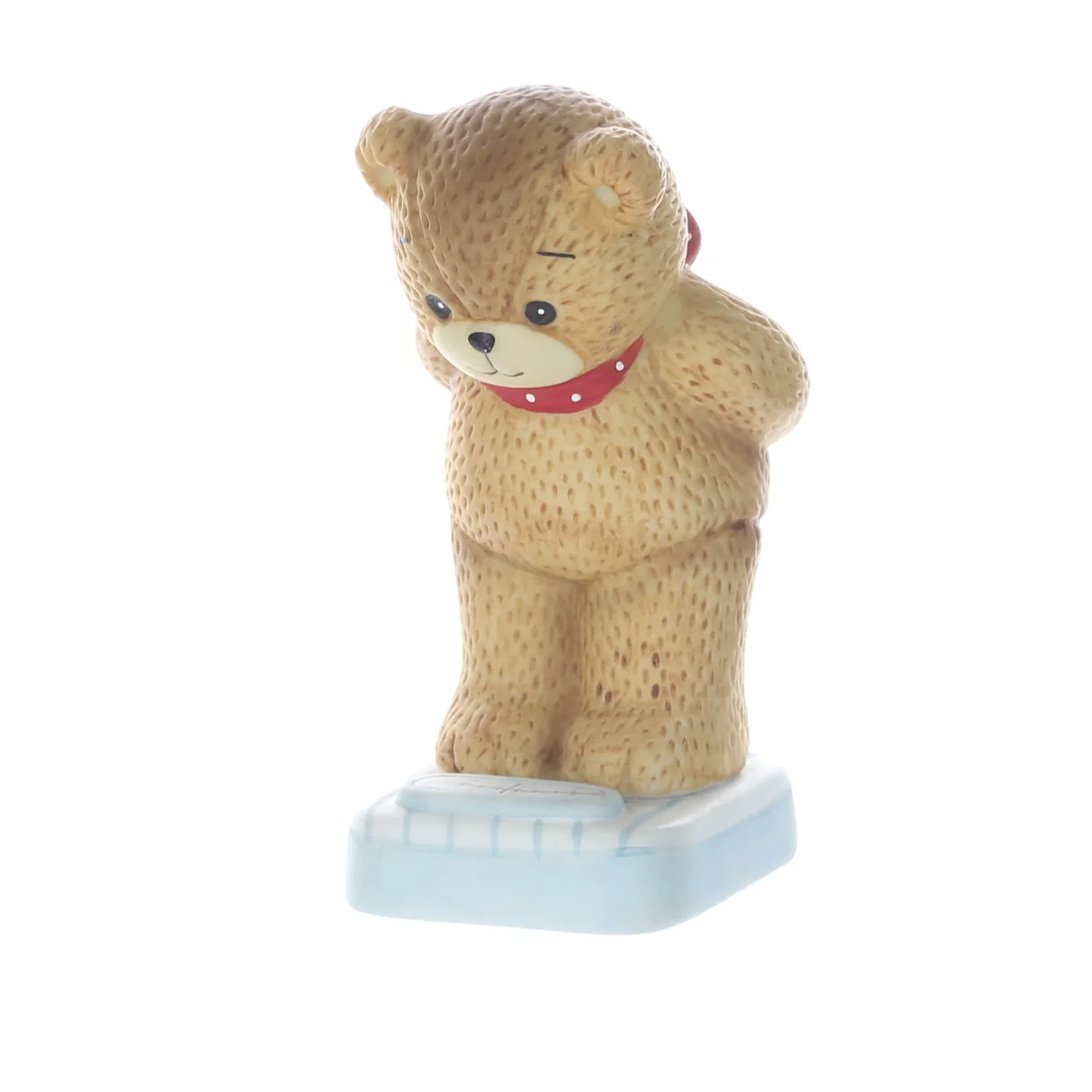 Lucy and Me Vintage 1984 Porcelain Figurine Bear on Scale - Image 2