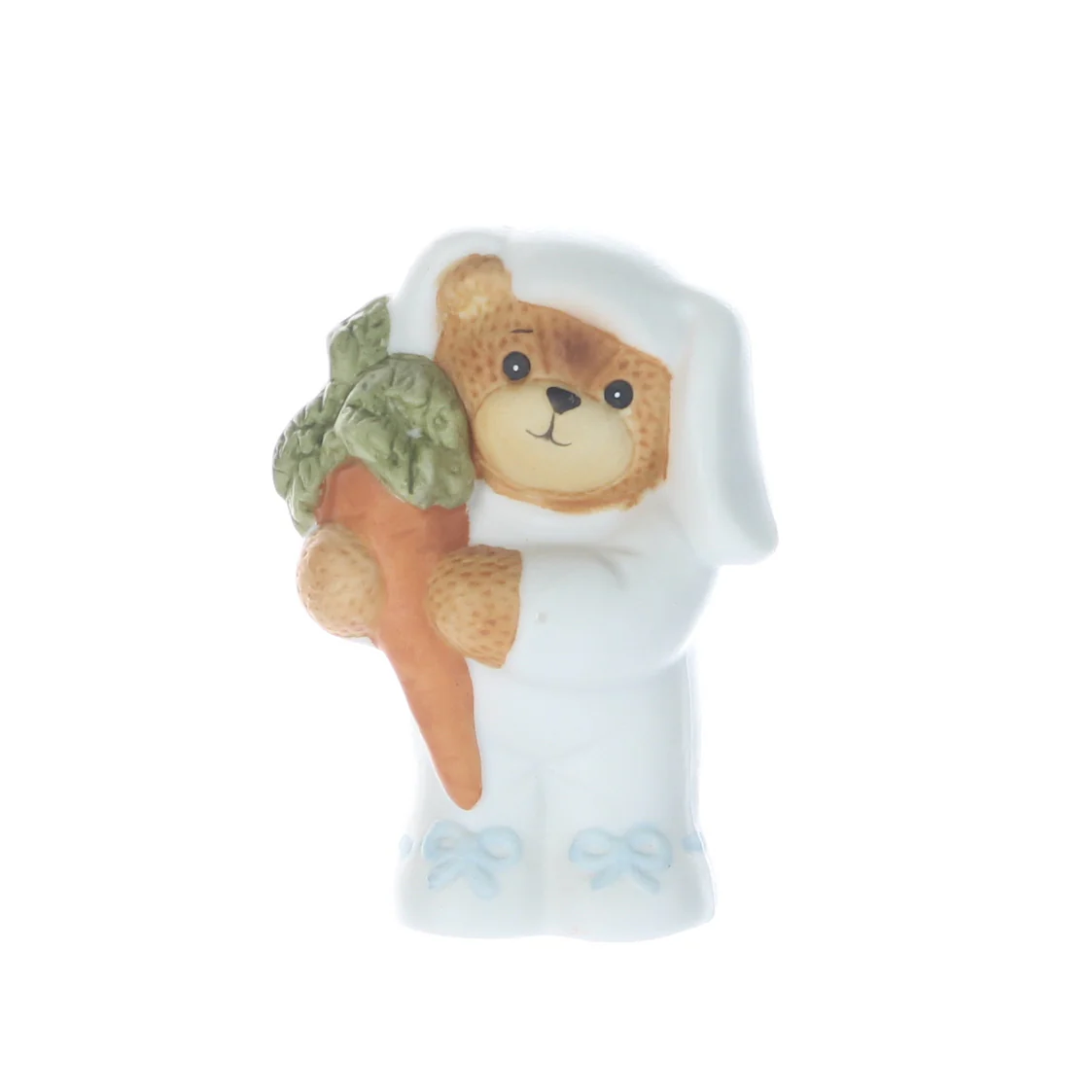 Lucy and Me Vintage 1987 Porcelain Figurine Easter Bunny with Carrot