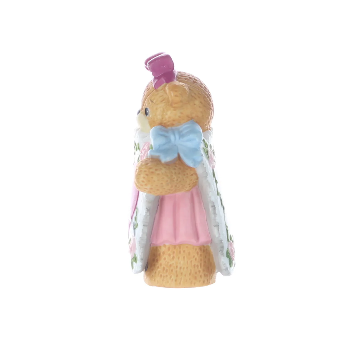 Lucy and Me Vintage 1991 Porcelain Figurine Valentine Heart Sandwich Board Bear - Image 3