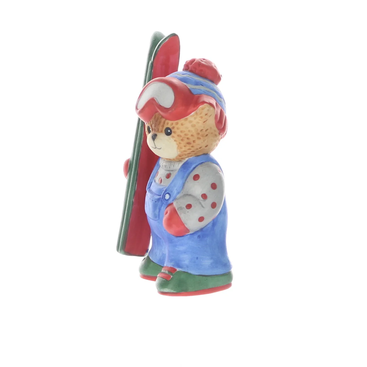 Lucy and Me Vintage 1988 Porcelain Figurine Winter Bear with Skiis - Image 2
