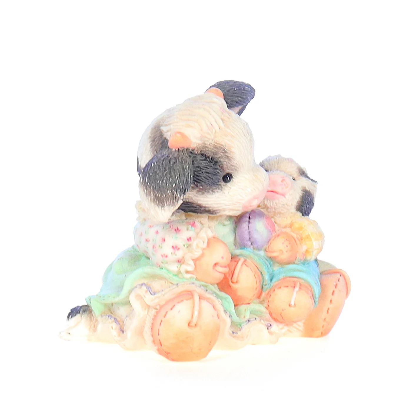 Marys Moo Moos Vintage Resin Easter Figurine 104906 An Eggspression Of Love 1994 - Image 8