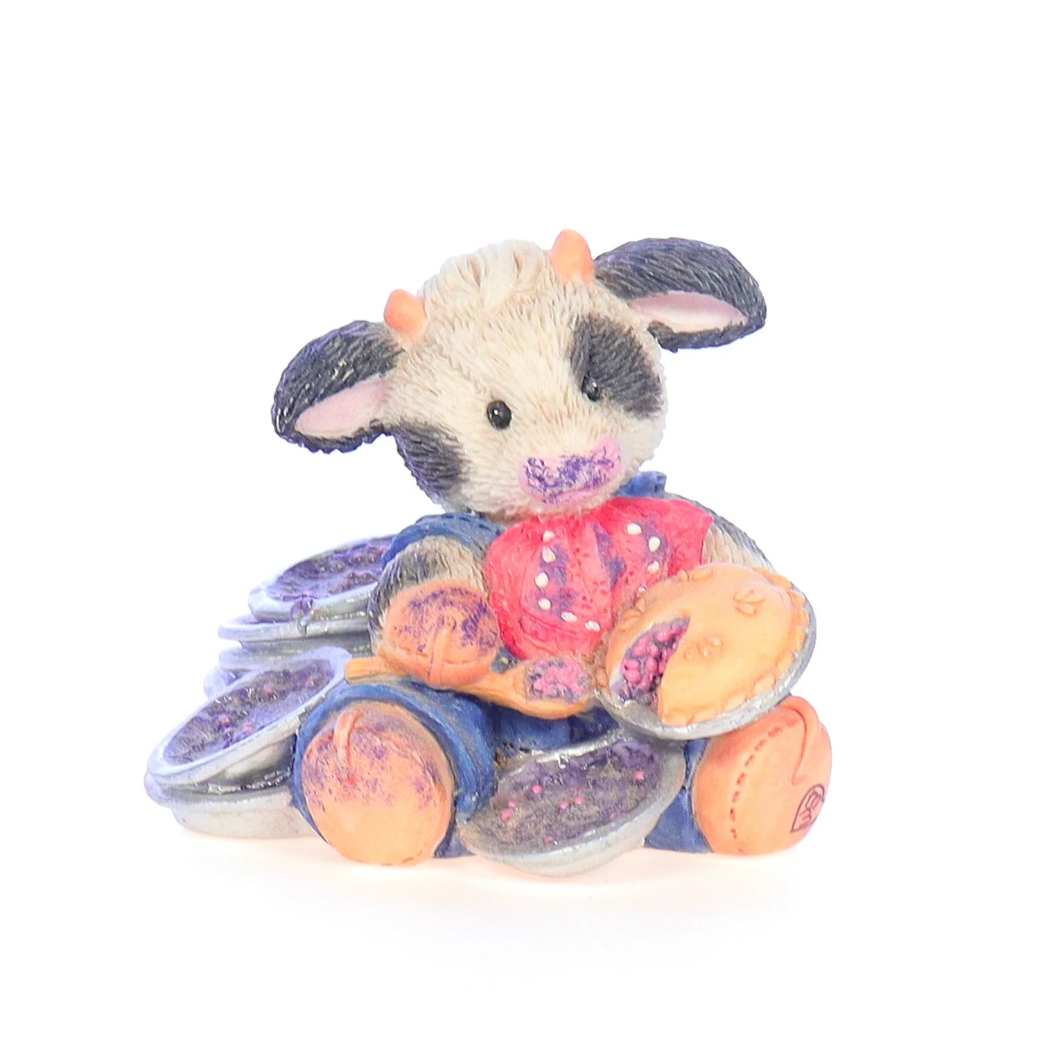 Marys Moo Moos Vintage Resin Aggriculture Figurine 125644 Cow Pies 1994 2.25"